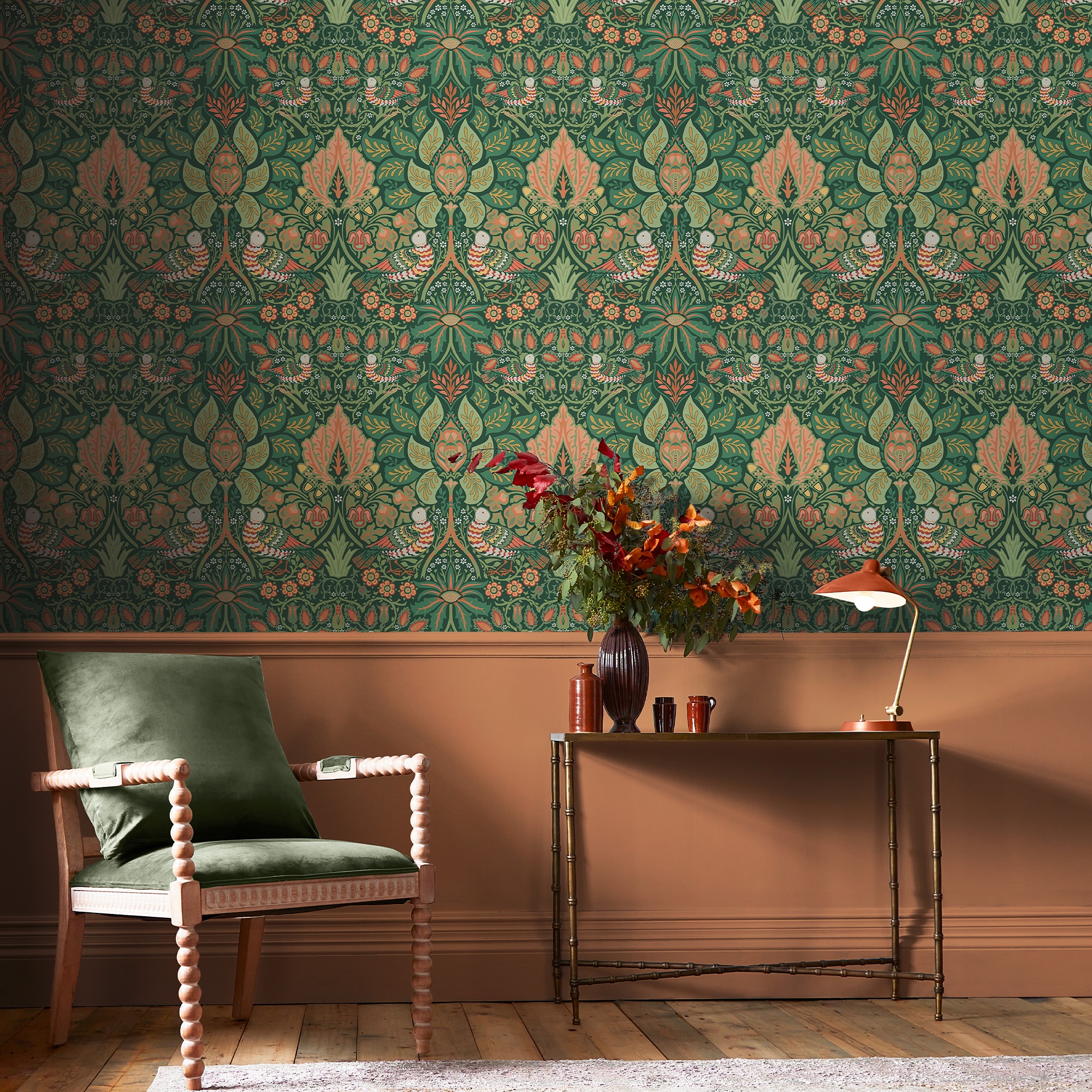 WILLIAM MORRIS AT HOME Vliestapete "Dove & Rose Woodland" Motiv glatt Design Tapeten