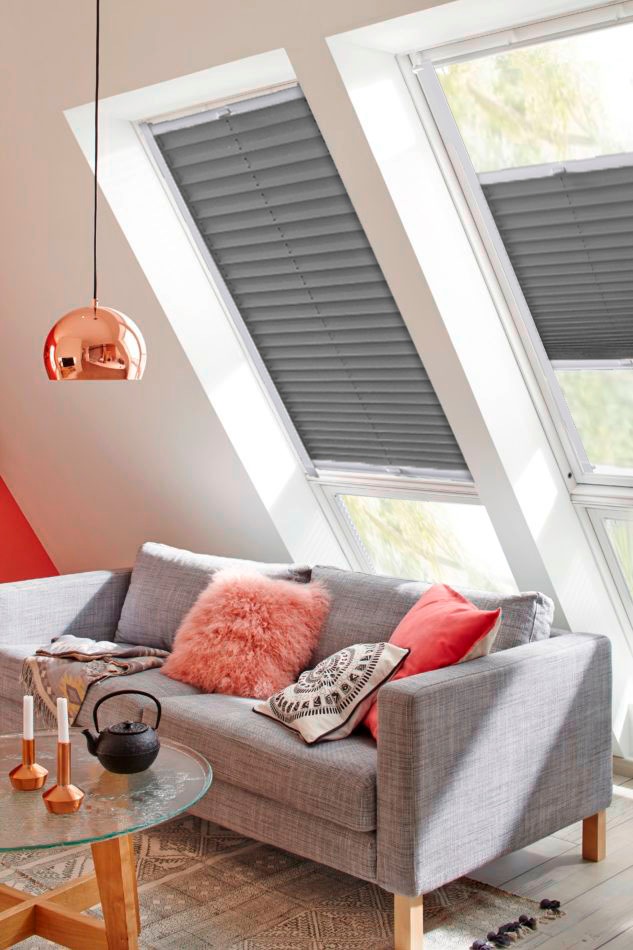 sunlines Dachfensterplissee »StartUp Style Crush«, Lichtschutz, verspannt, mit Führungsschienen
