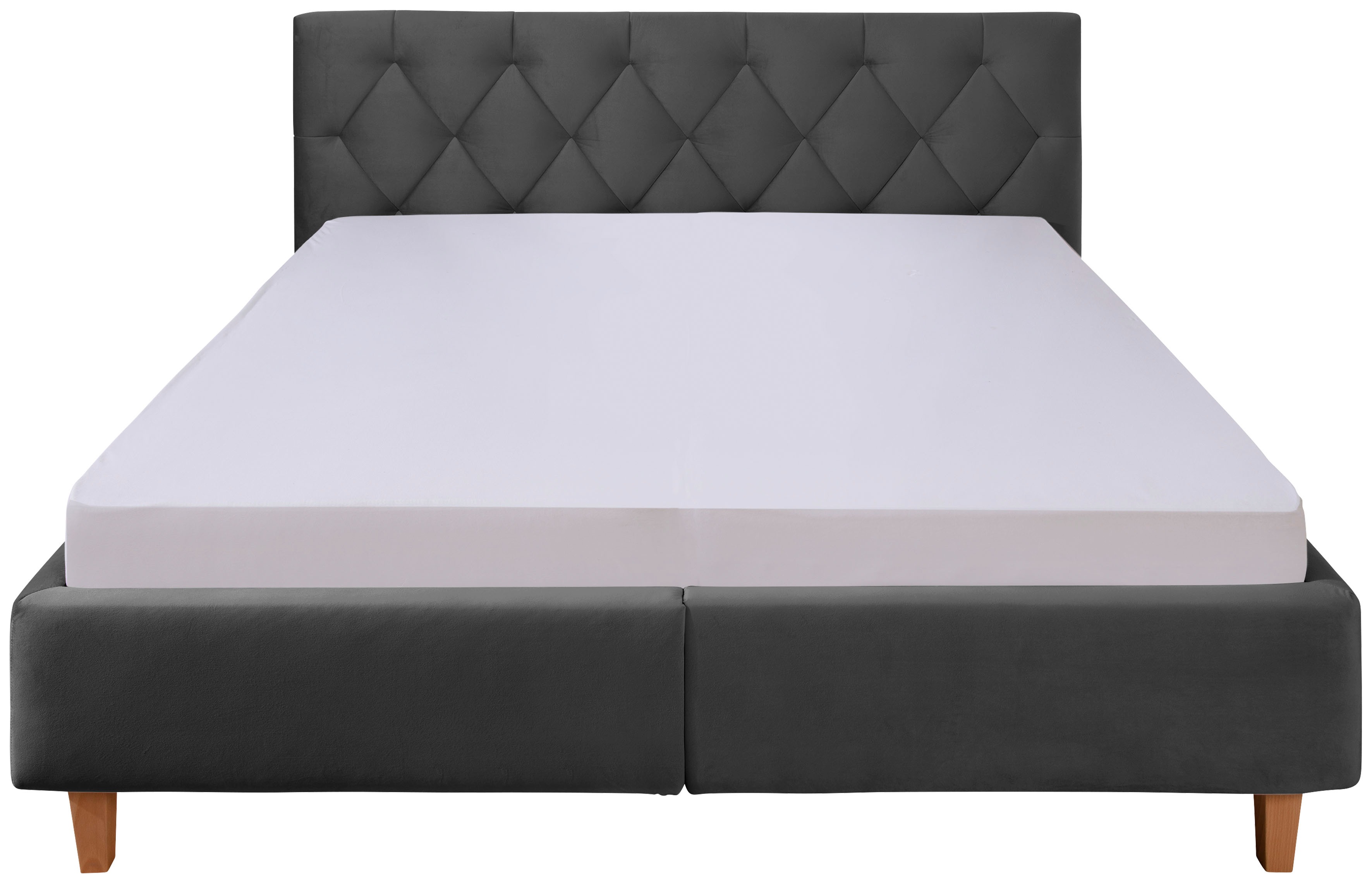 Thumbnail - Home affaire Polsterbett "Sunley 100" Kreuzsteppung, Kopfteilhöhe 102 cm, ohne oder mit Matratze/Lattenrost