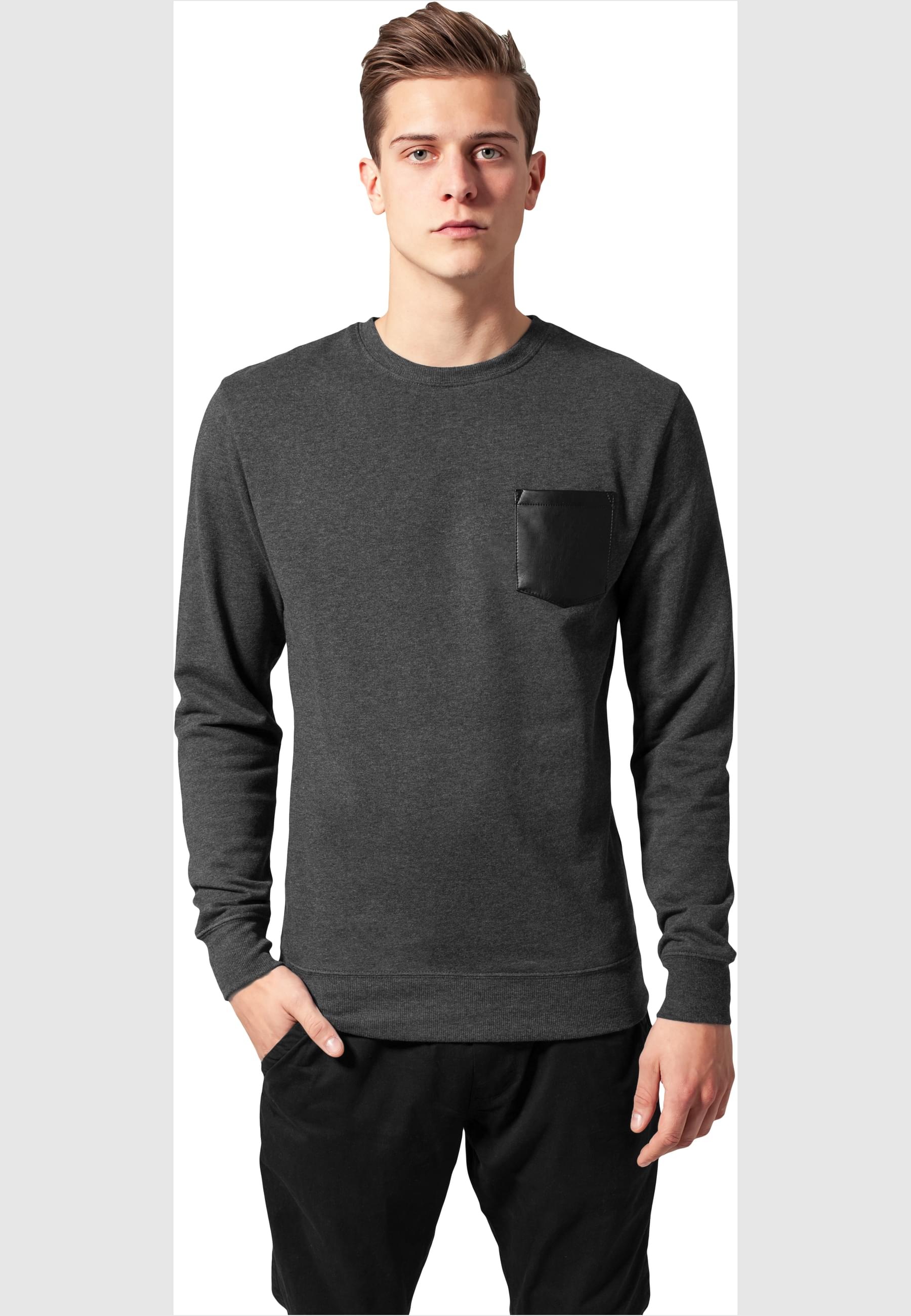 URBAN CLASSICS Rundhalspullover »Urban Classics Herren Contrast Pocket Crewneck«, (1 tlg.)