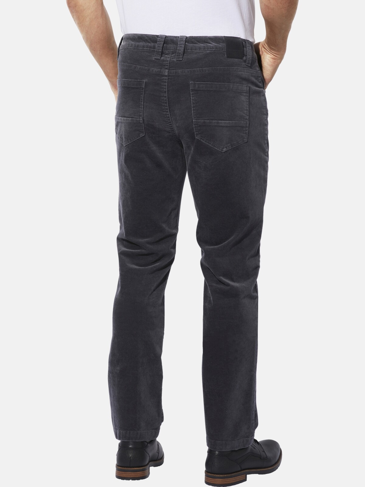 Cordhose BABISTA "Cordhose ERMINO", Herren, Gr. 56, N-Gr, grau (dunkelgrau), Obermaterial: 98% Baumwolle CO. 2% Elasthan EL., Hosen Cordhose 3