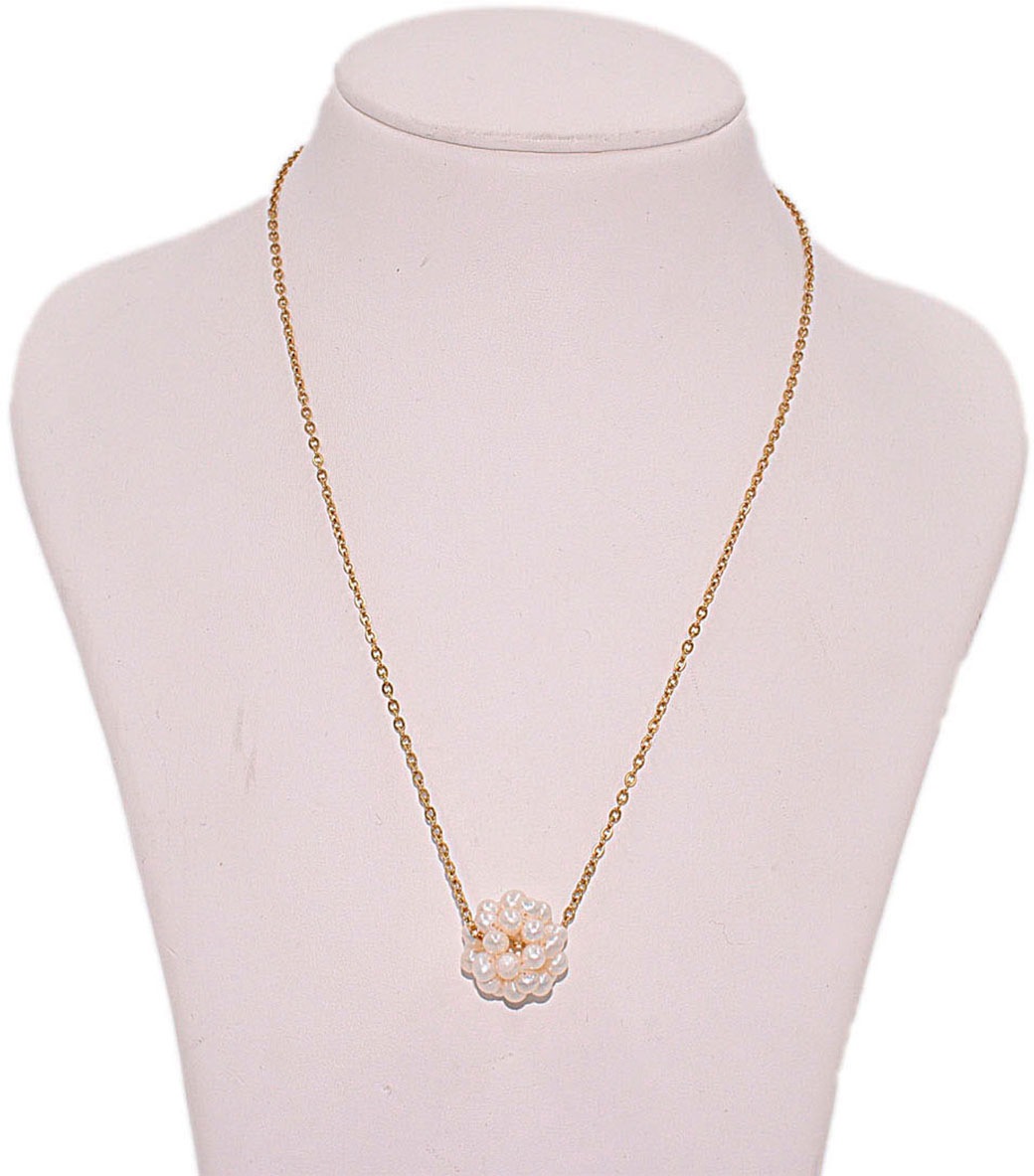 Firetti Kette mit Anhänger »Schmuck Geschenk Edelstahl Halsschmuck Halskette Ankerkette Kugel«, Made in Germany - mit Südseezuchtperle