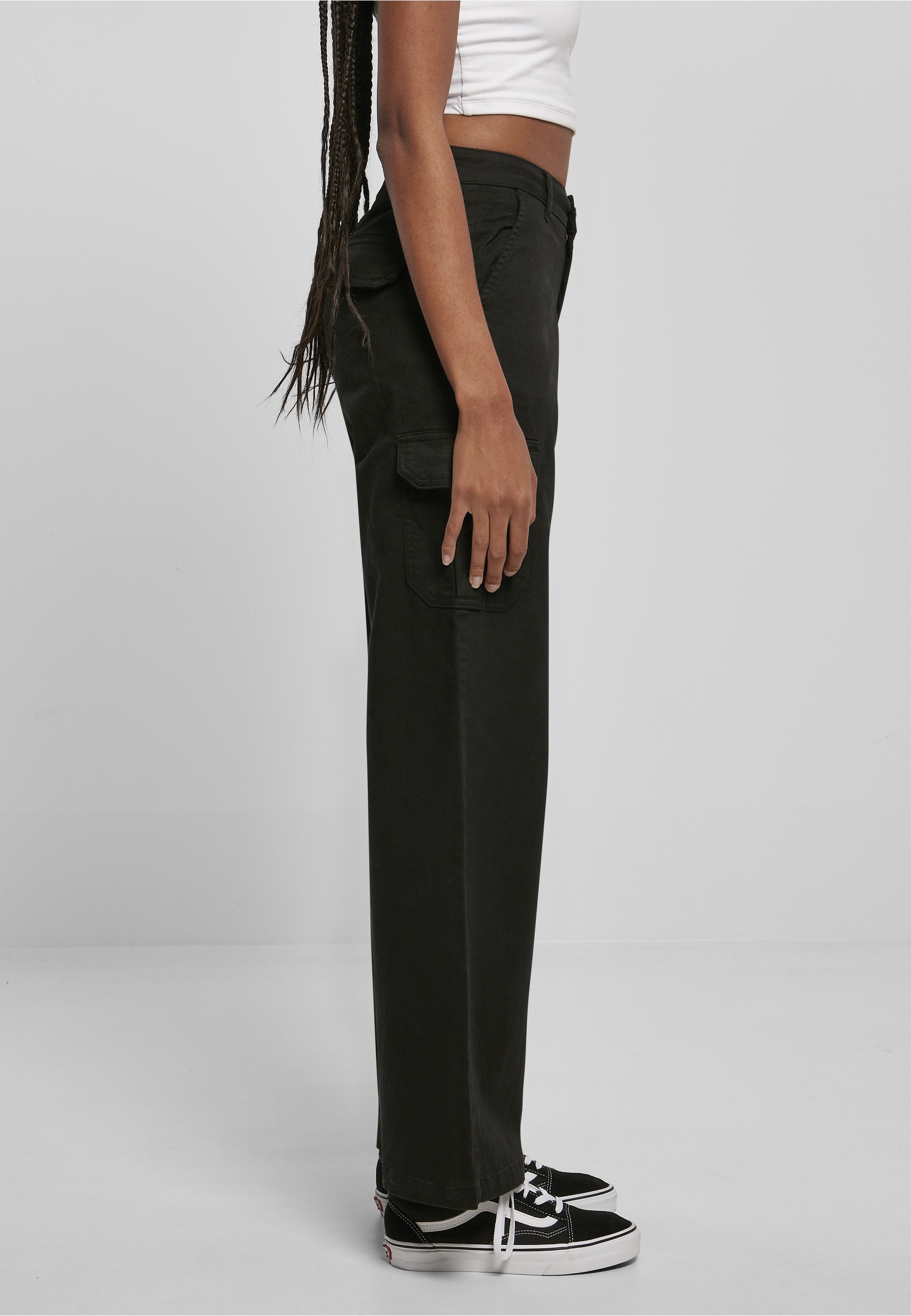 URBAN CLASSICS Stoffhose »Urban Classics Damen Ladies High Waist Straight Cargo Pants«