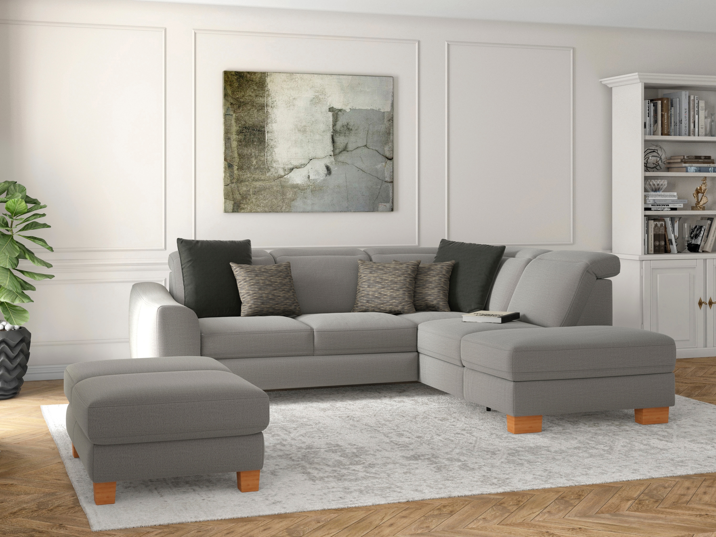 sit&more Ecksofa "Dundee L-Form", mit Federkern und Massivholzfüßen, wahlwe günstig online kaufen