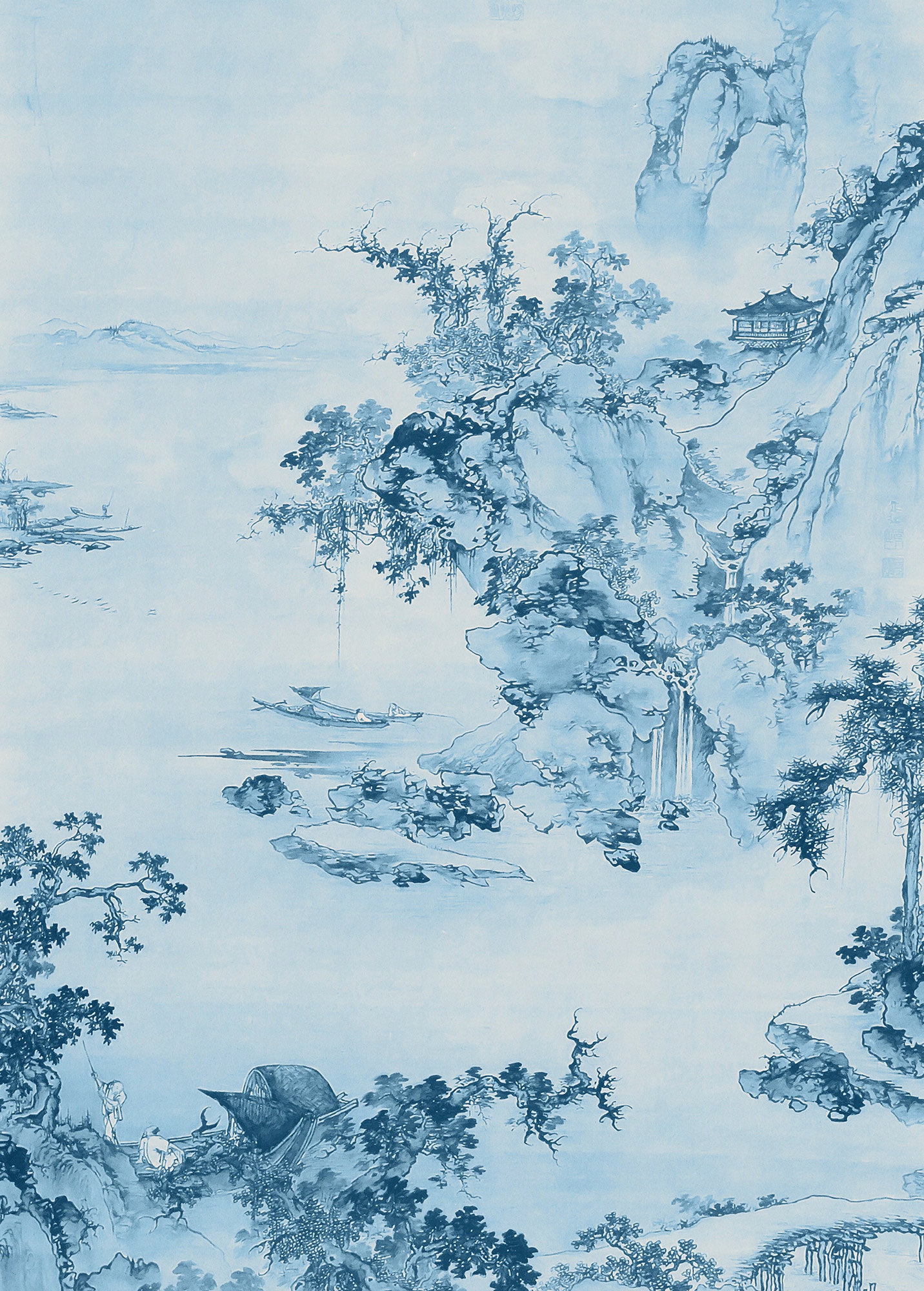 Komar Vliestapete "Blue China", 200x280 cm (Breite x Höhe), Vliestapete, 100 cm Bahnbreite