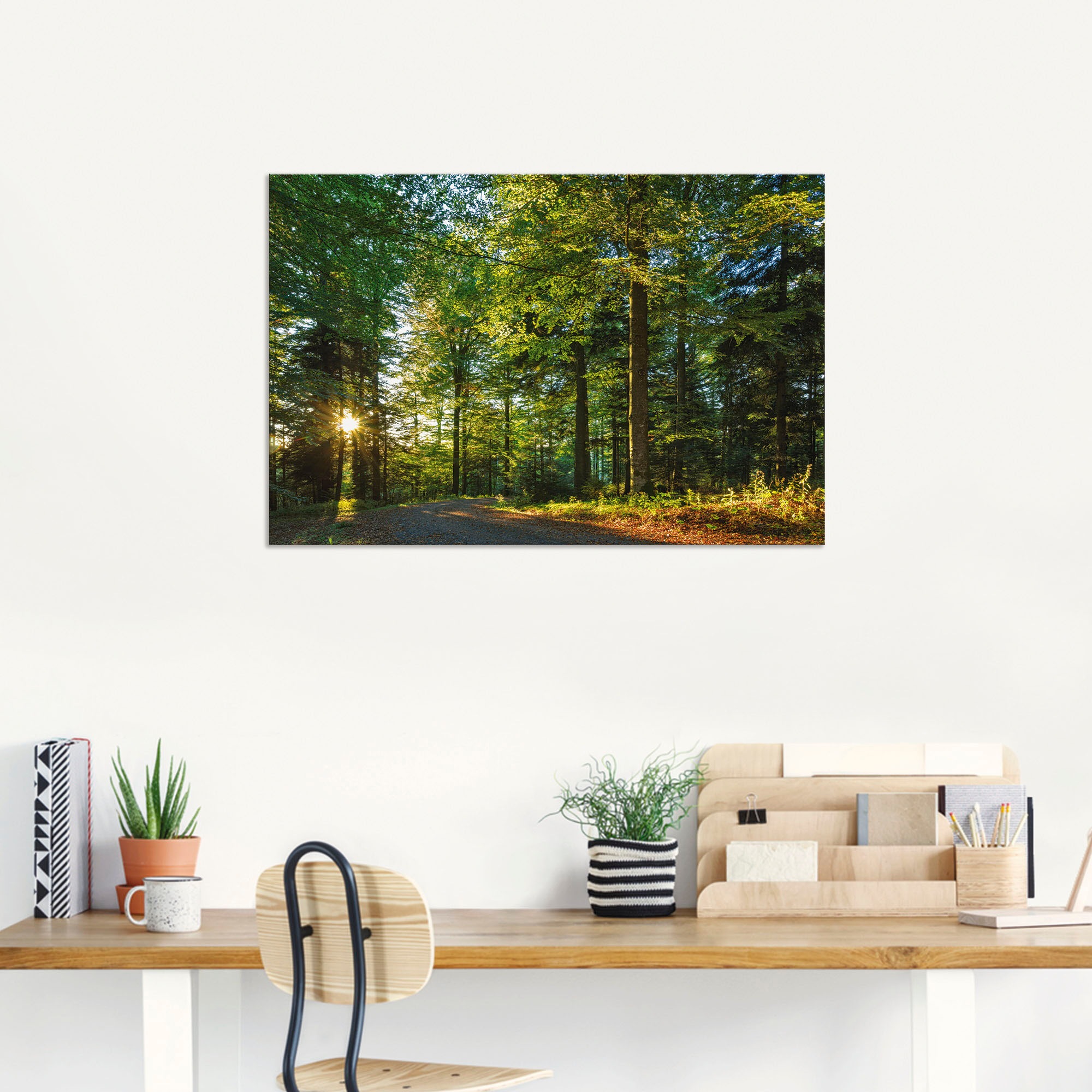 Thumbnail - Artland Wandbild "Waldweg im Romantischen Schwarzwald" Waldbilder 1 Stk. tlg. als Alubild, Leinwandbild in verschied. Gr...