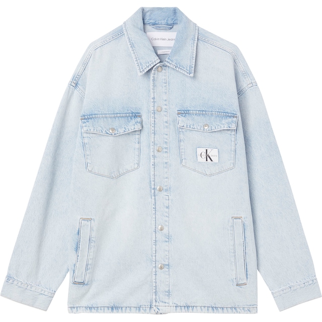 Calvin Klein Jeans Jeanshemd »OVERSIZED UTILITY SHIRT JACKET«, mit Calvin  Klein Logo-Badge auf der Brusttasche ▷ bestellen | BAUR