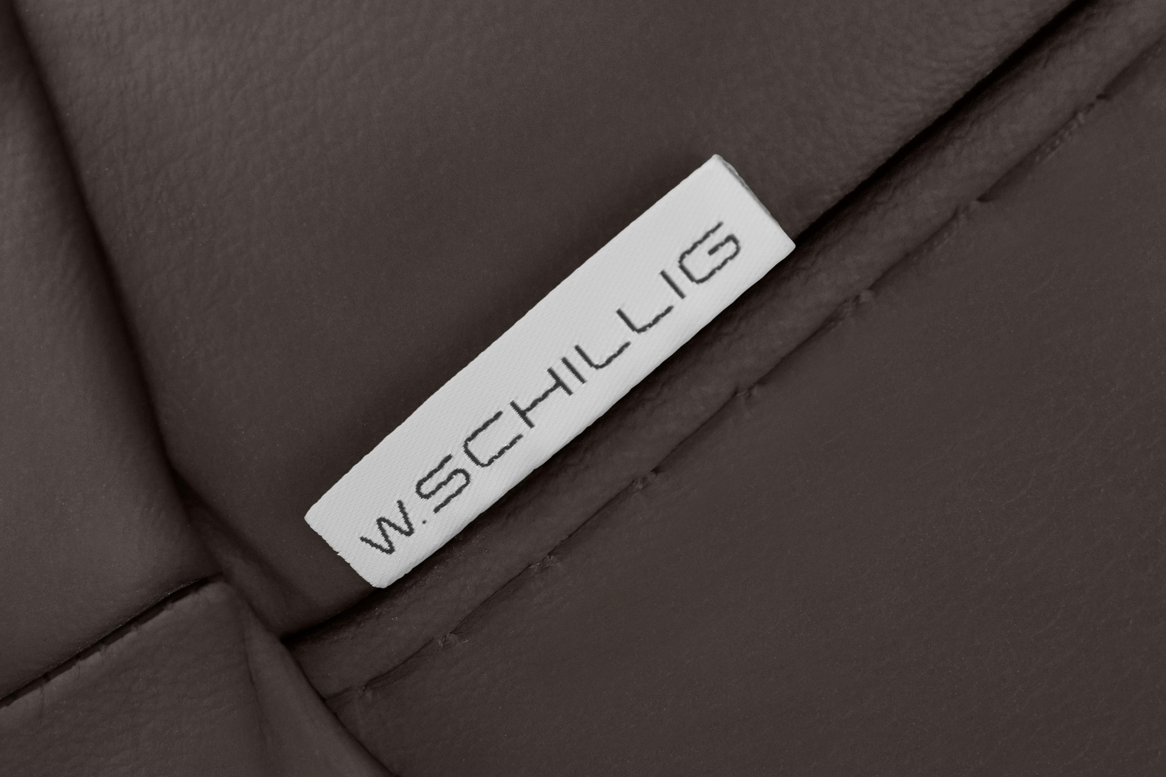 W.SCHILLIG 2,5-Sitzer »montanaa Design Sofa mit erstklassigem Sitzkomfort, Federkern« mit Metallfüßen in Silber matt, Breite 212 cm