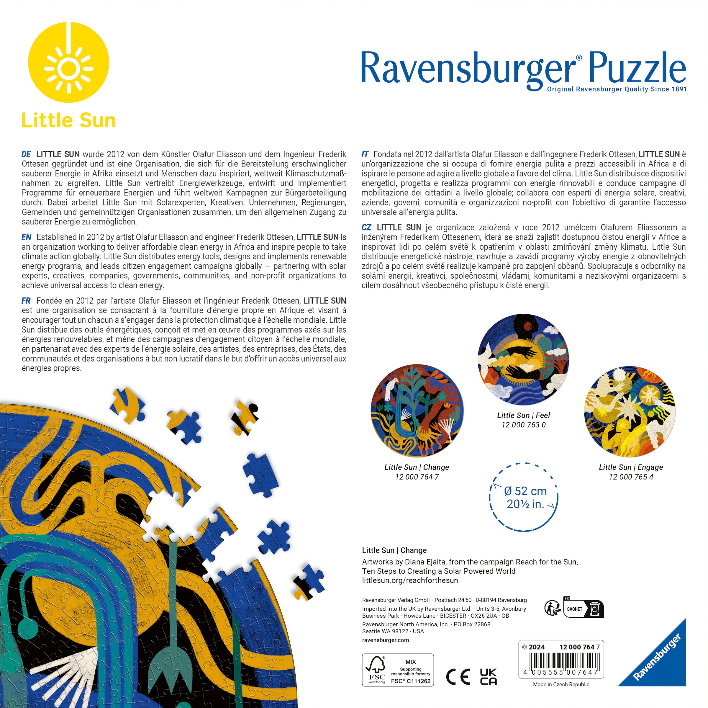 Ravensburger Puzzle »Little Sun Change«, Made in Europe