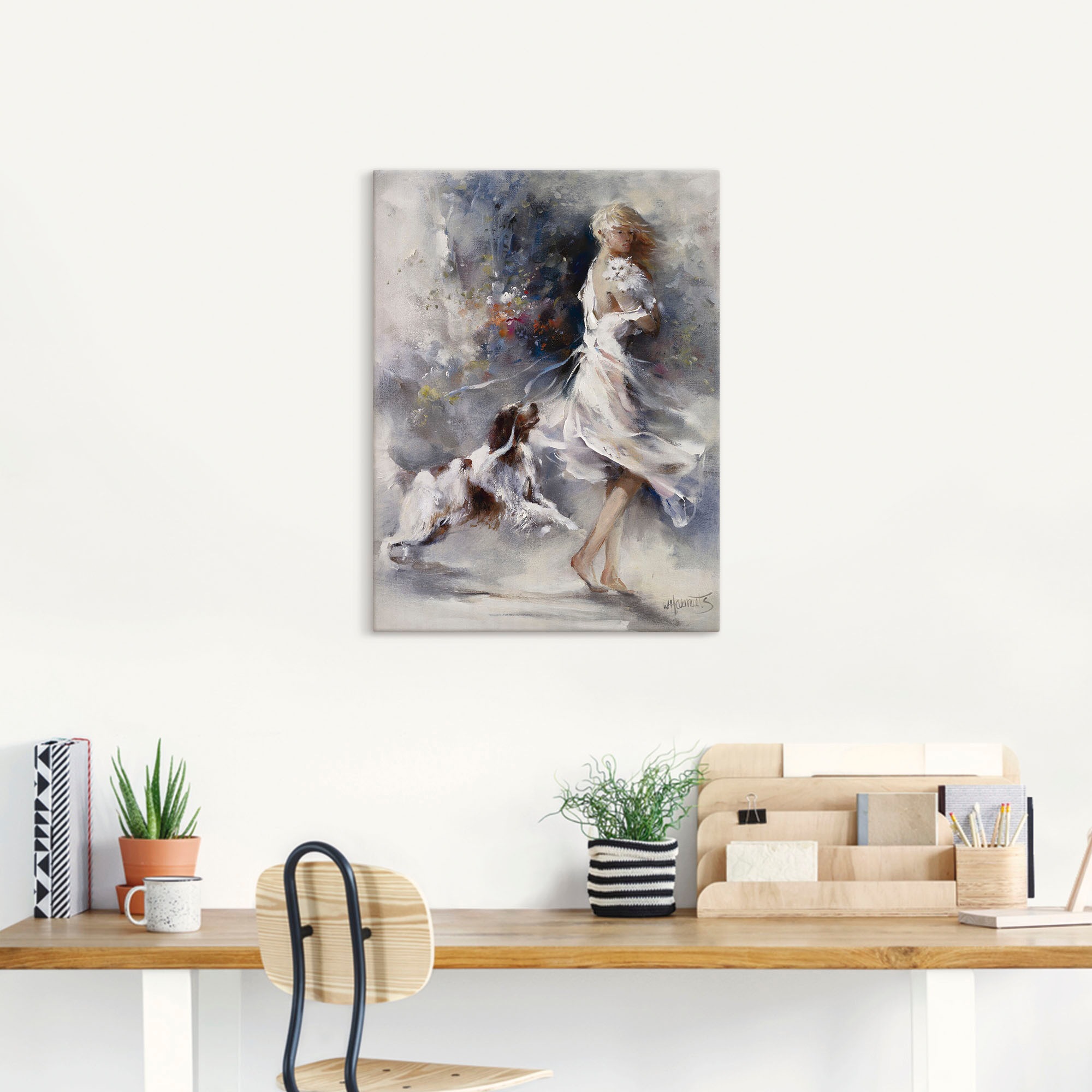 Artland Leinwandbild "Rivalität" Frau 1 Stk. tlg. auf Holzrahmen gespannt günstig online kaufen