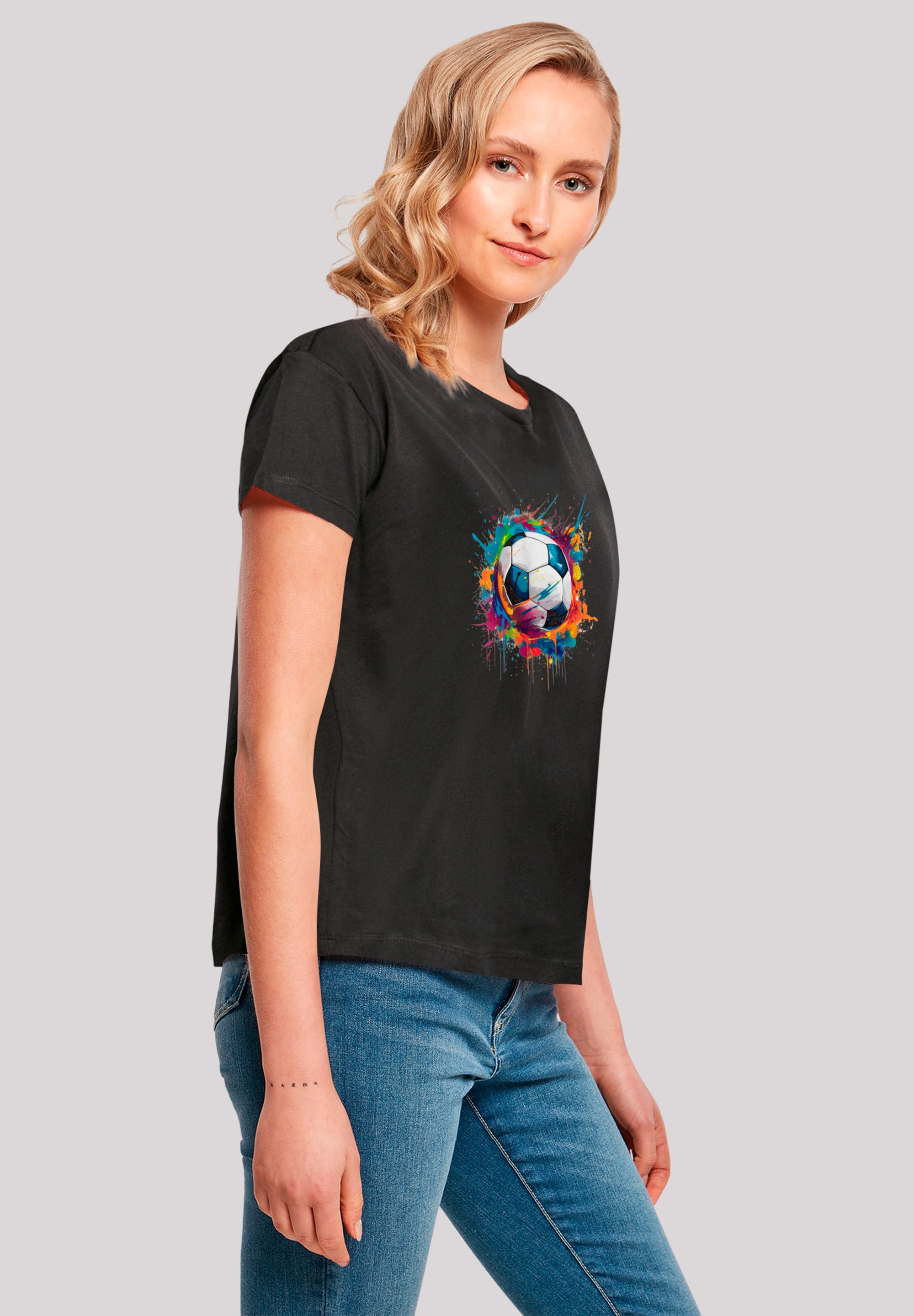F4NT4STIC T-Shirt »Bunte Fußball Grafik«, Premium Qualität