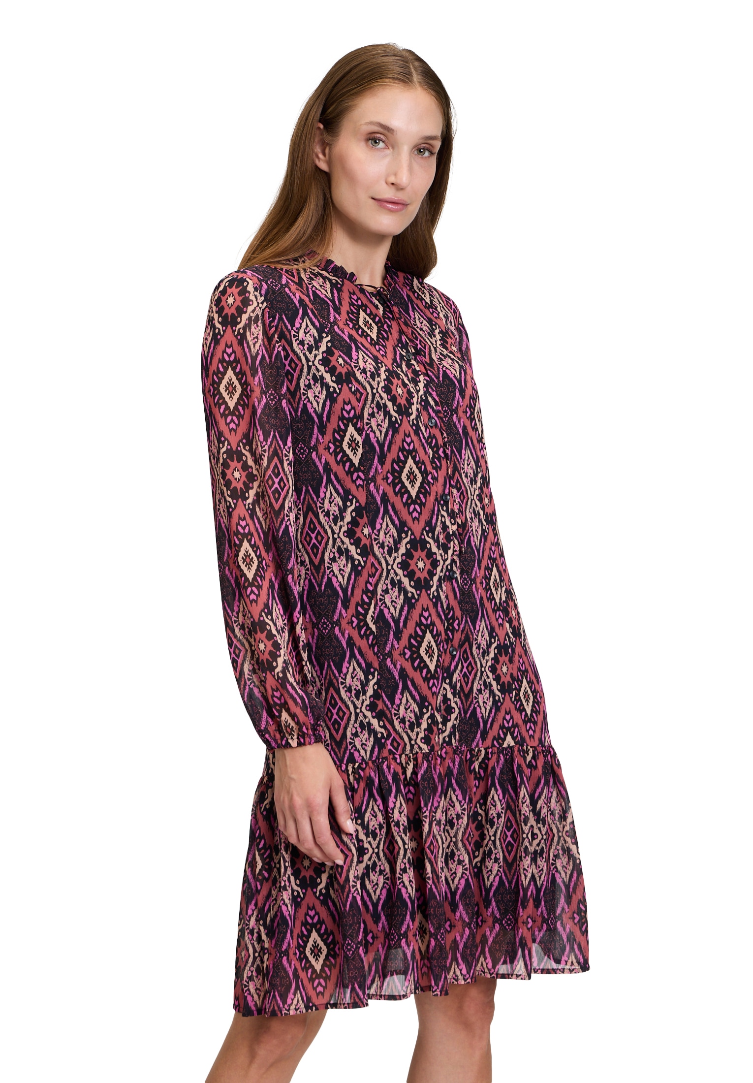 Cartoon Chiffonkleid "Damen mit Stufen" Ohne Tasche Muster günstig online kaufen