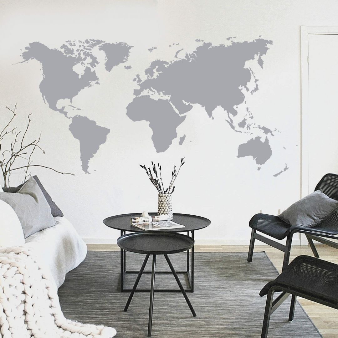 Wall-Art Wandtattoo »selbstklebende Weltkarte modern«, (1 St.) kaufen | BAUR