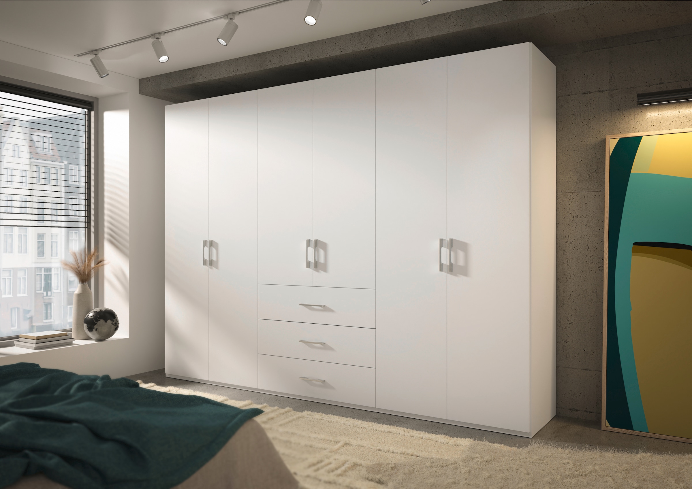 set one by Musterring Drehtürenschrank »Henderson«, mit 3 Schubladen, inkl. Fachböden und Kleiderstangen
