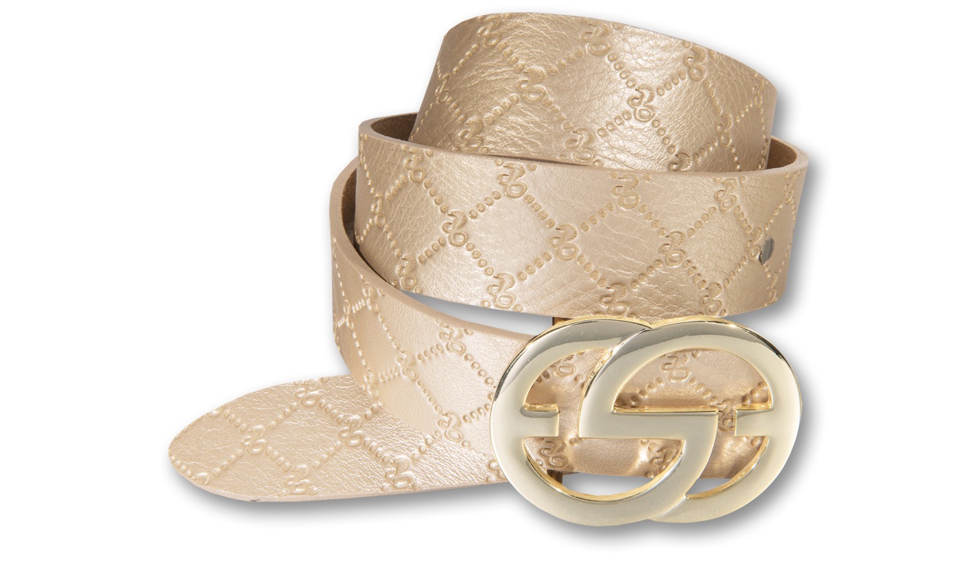 Silbergift Ledergürtel "Ledergürtel mit Rautenprägung und Designschließe" günstig online kaufen