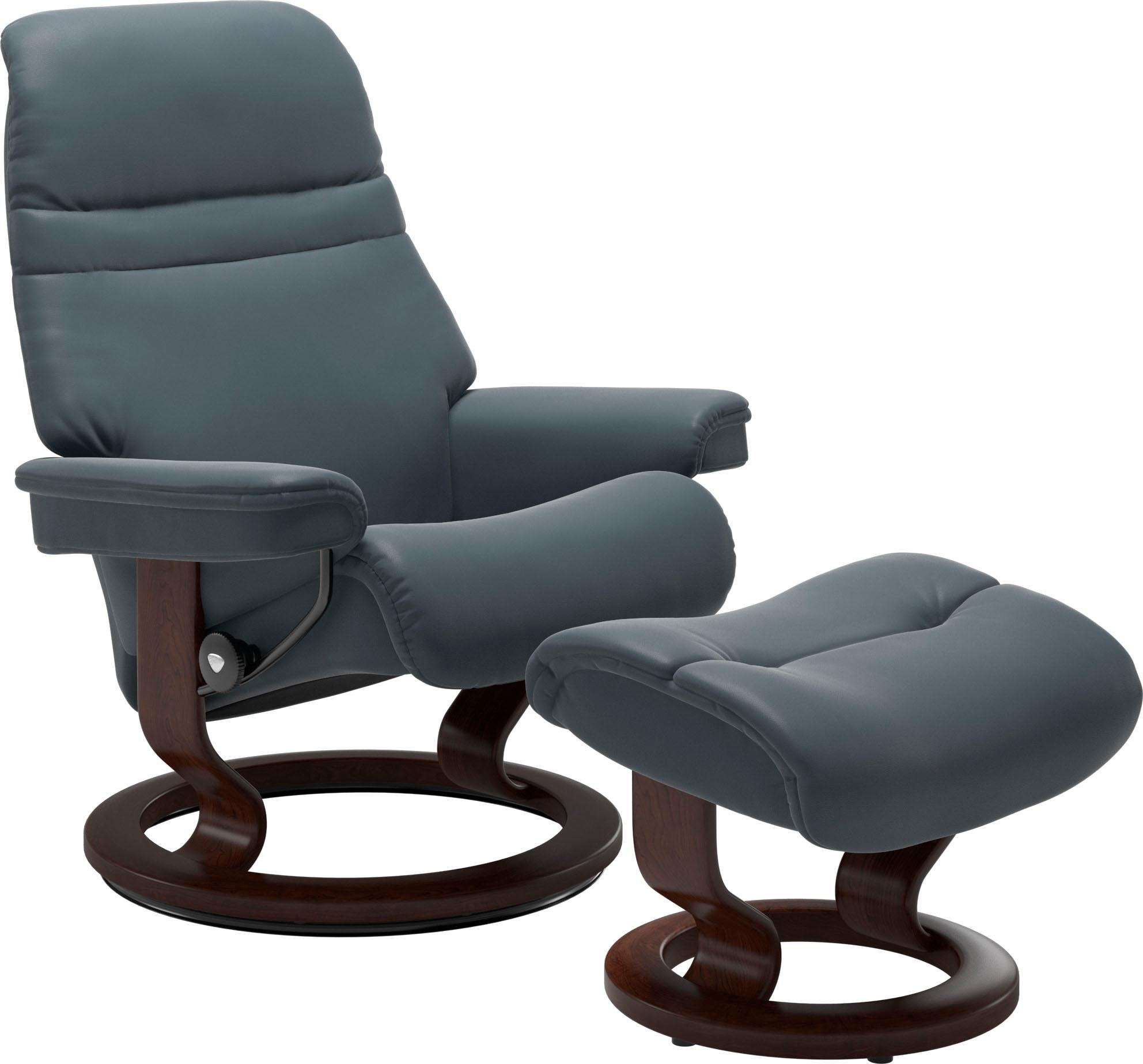 Stressless Relaxsessel "Sunrise" mit Classic Base, Größe L, Gestell Braun, in 2 Lederqualitäten lieferbar