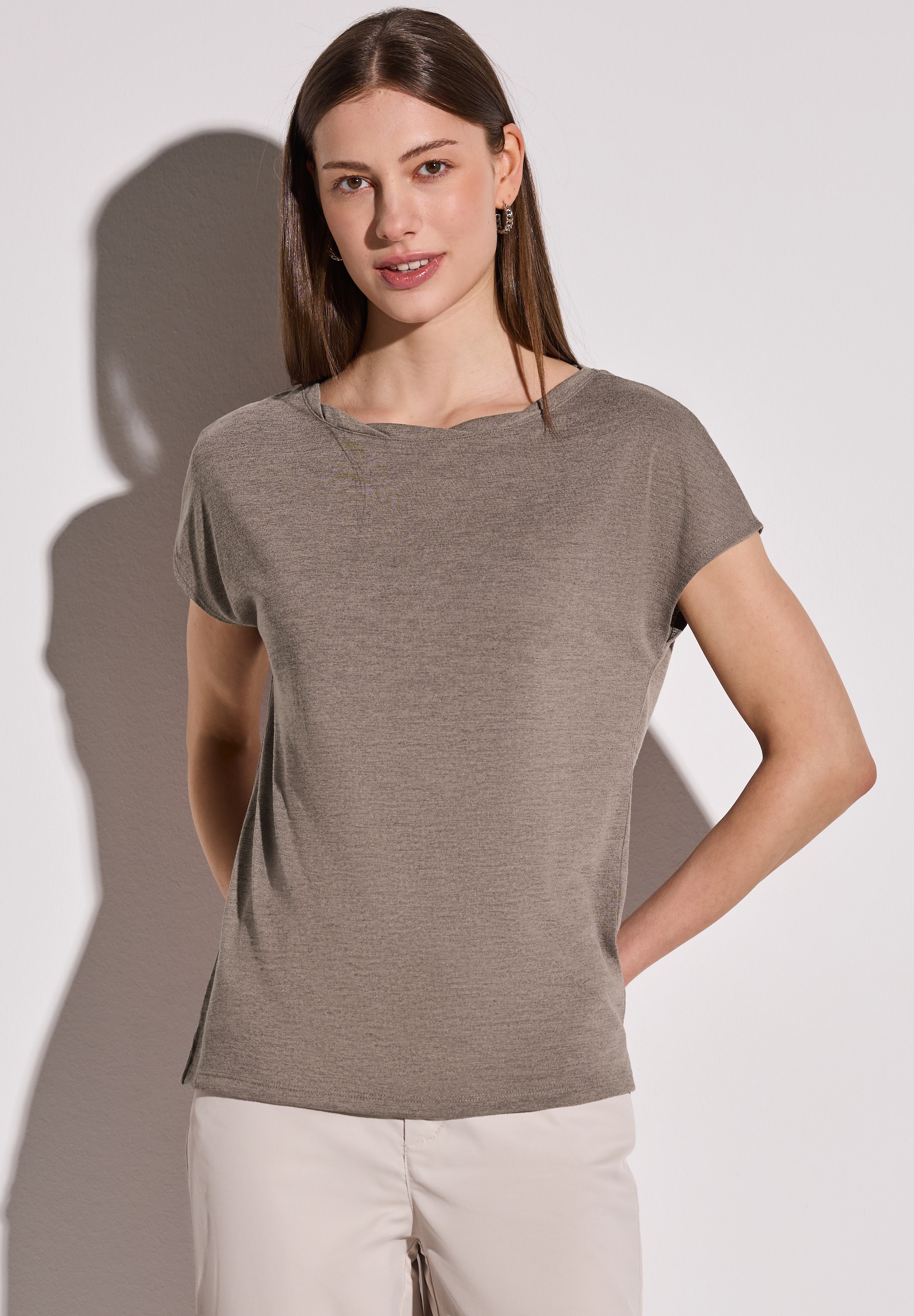 STREET ONE T-Shirt, mit U-Boot-Ausschnitt günstig online kaufen