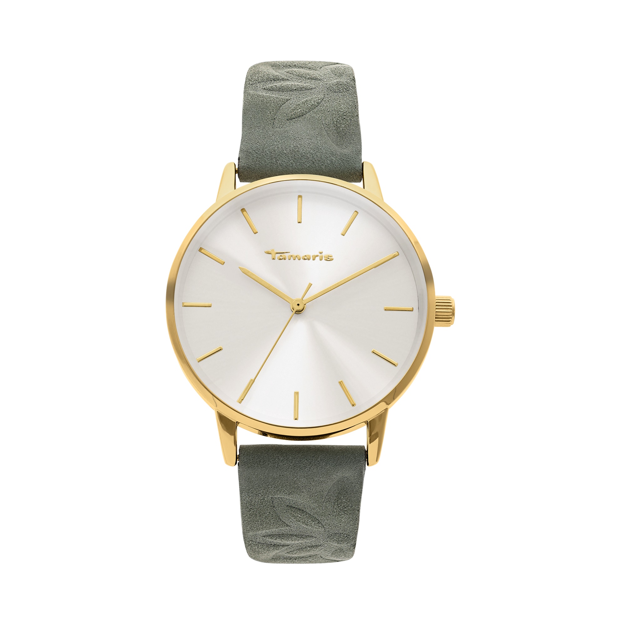 Tamaris Quarzuhr Armbanduhr, Damenuhr, Lederarmband, analog