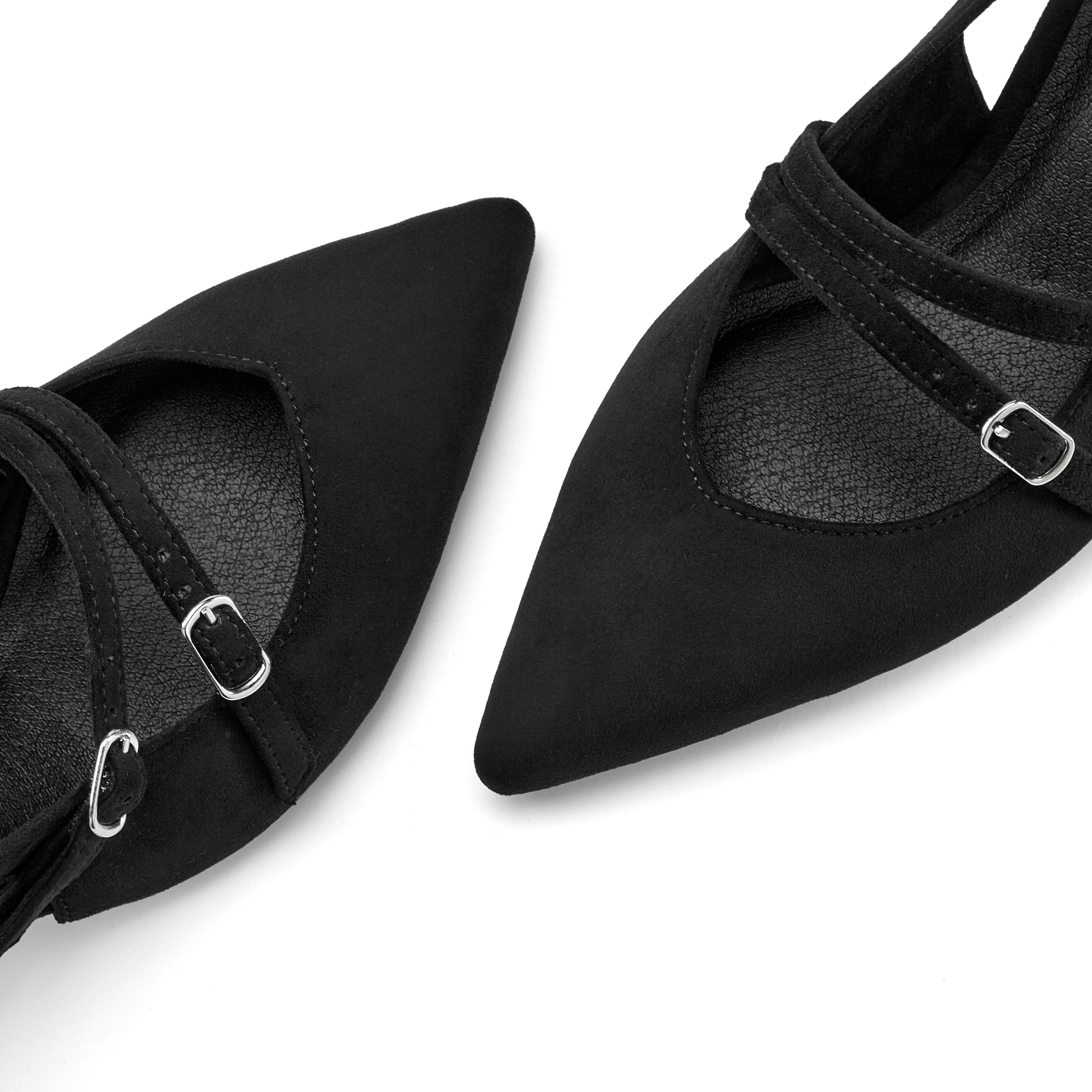 French Connection Slingpumps »Slingback-Pumps, Sling-Sandalette, Riemchen-Pumps, Kitten Heels«  Fersenriemchen-Schuh in edler Velours-Optik mit Kitten-Heel-Absatz