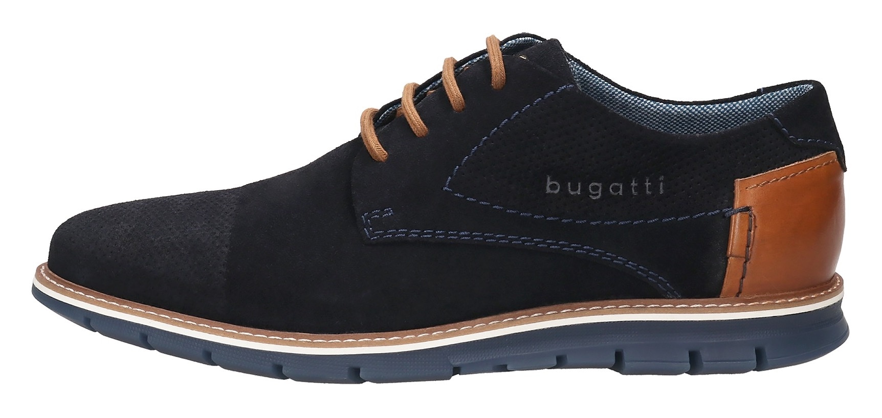 bugatti Schnürschuh, Freizeitschuh, Halbschuh, Sneaker mit Ziernähten