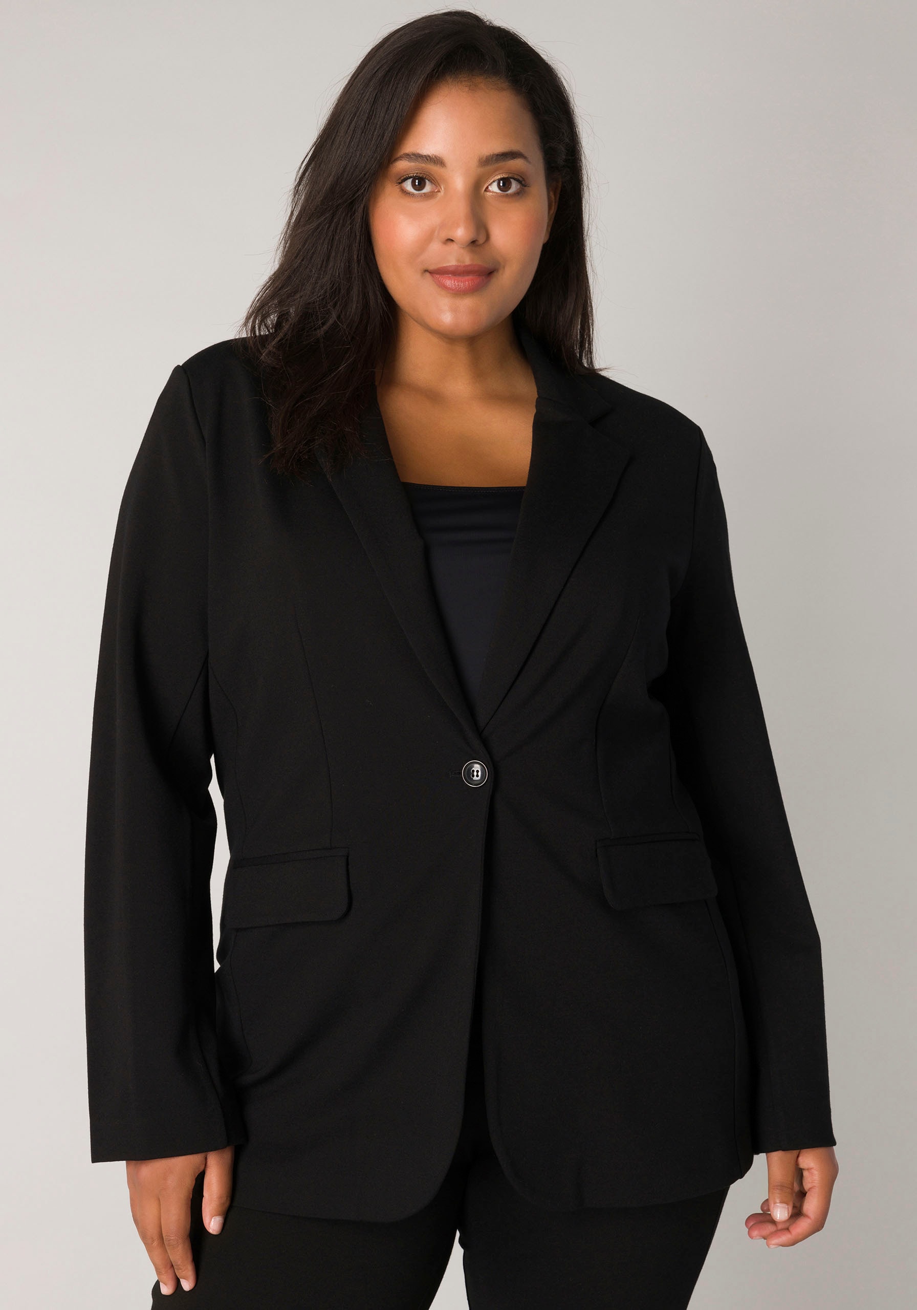 Base Level Curvy Jerseyblazer, mit Taschenklappen bestellen | BAUR