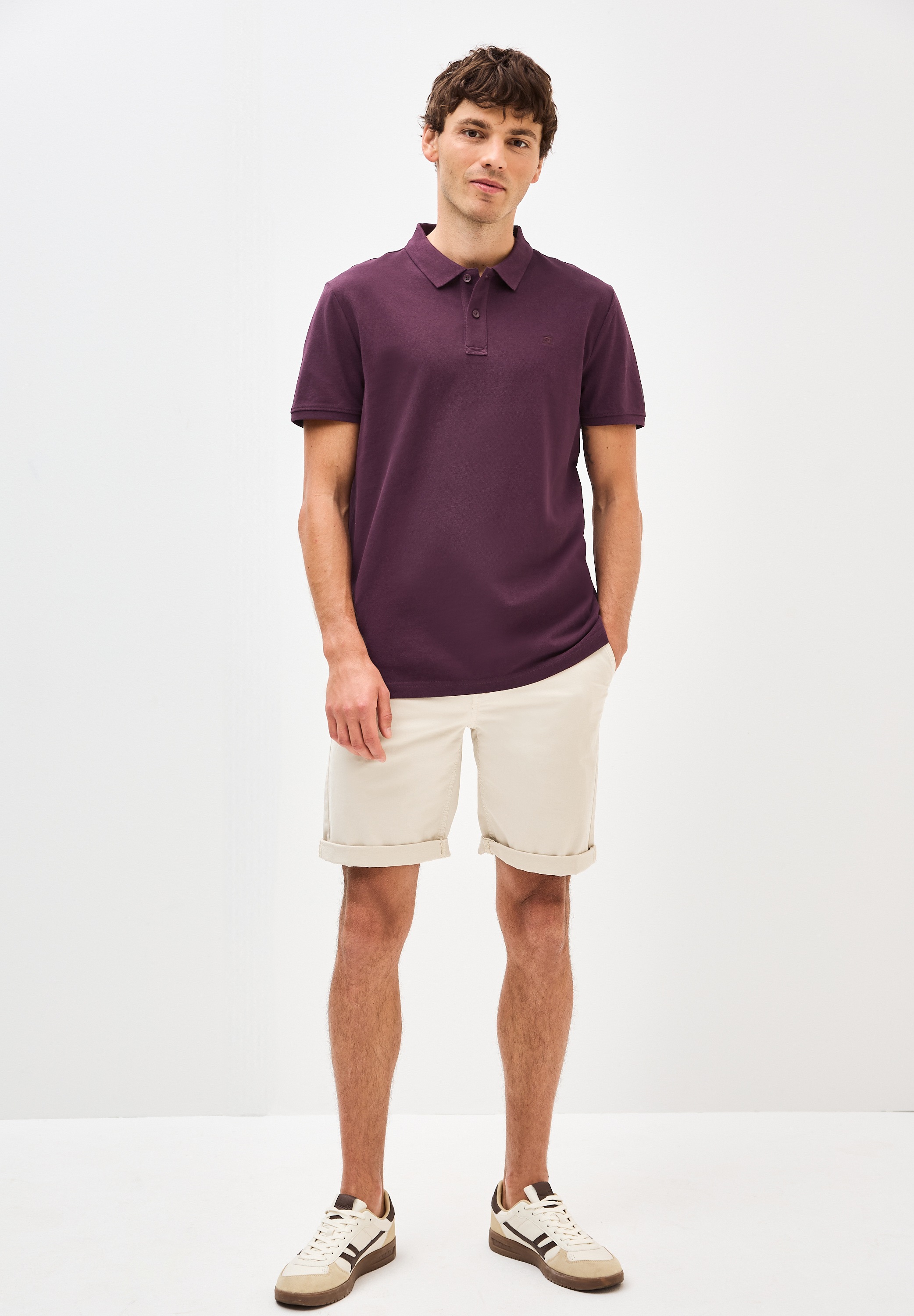 STREET ONE MEN Poloshirt, aus reiner Baumwolle