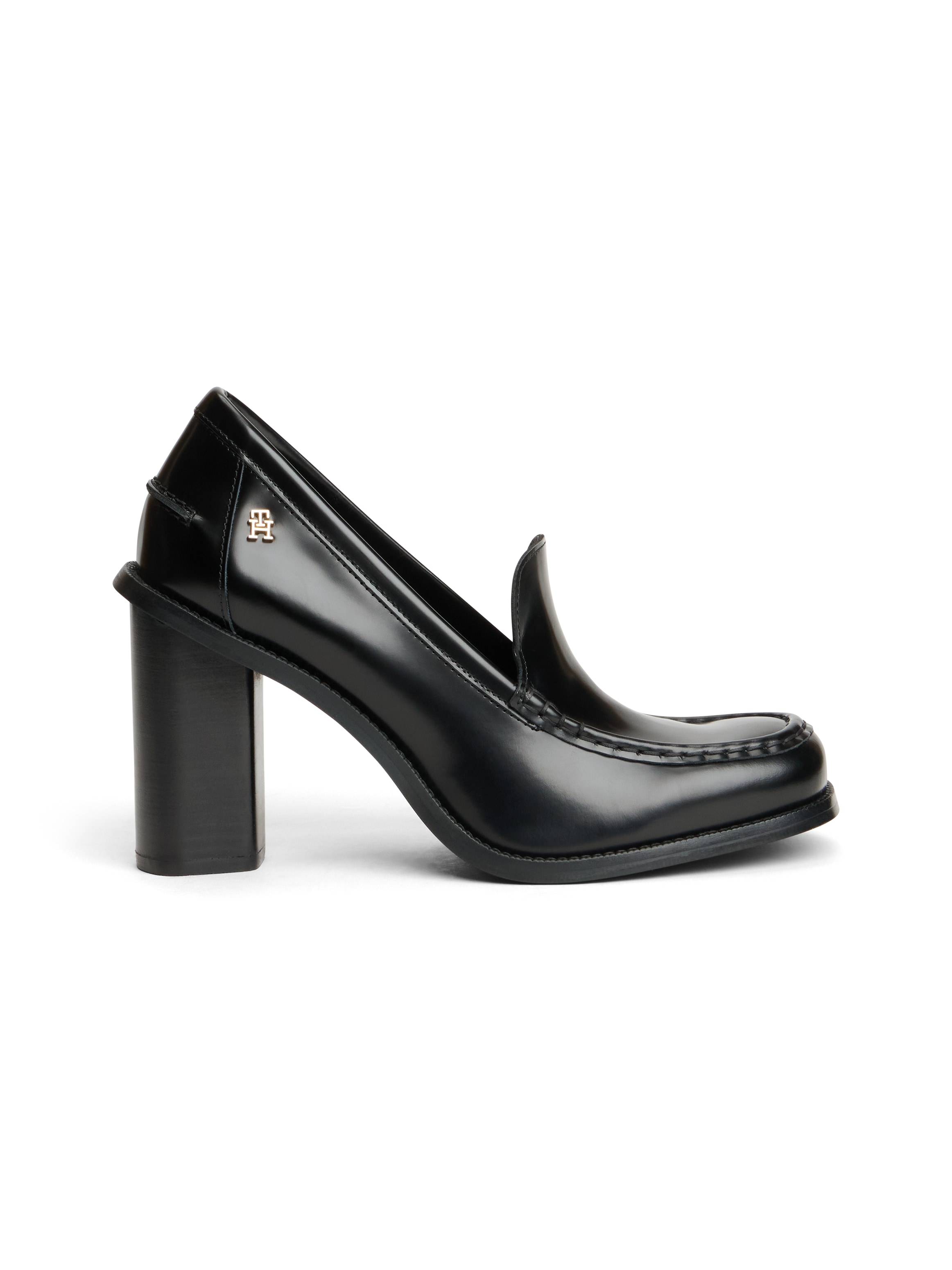Tommy Hilfiger High-Heel-Pumps »SQUARE TOE HEELED LOAFER«  Blockabsatz, Partypumps mit dezenten Ziernähten