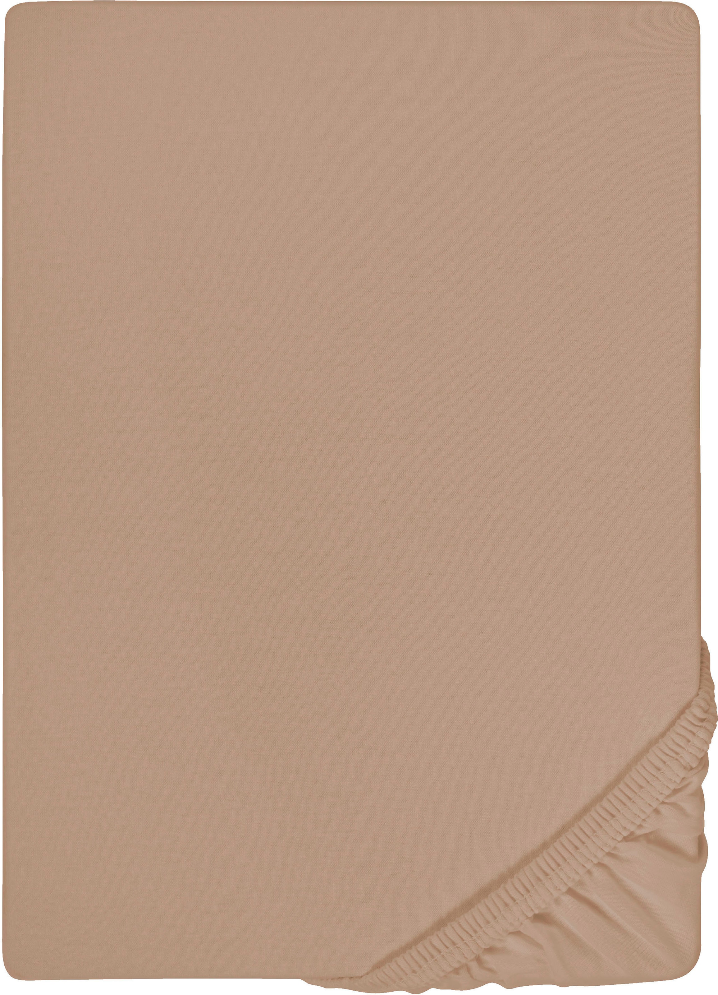 Biberna Spannbettlaken "0077866 Deluxe Jersey-Elastic Spannbetttuch 97% Baumwolle" Jersey mit Elasthan, Rundumgummi, bügelfrei, ab Größe 90 x 190 cm i