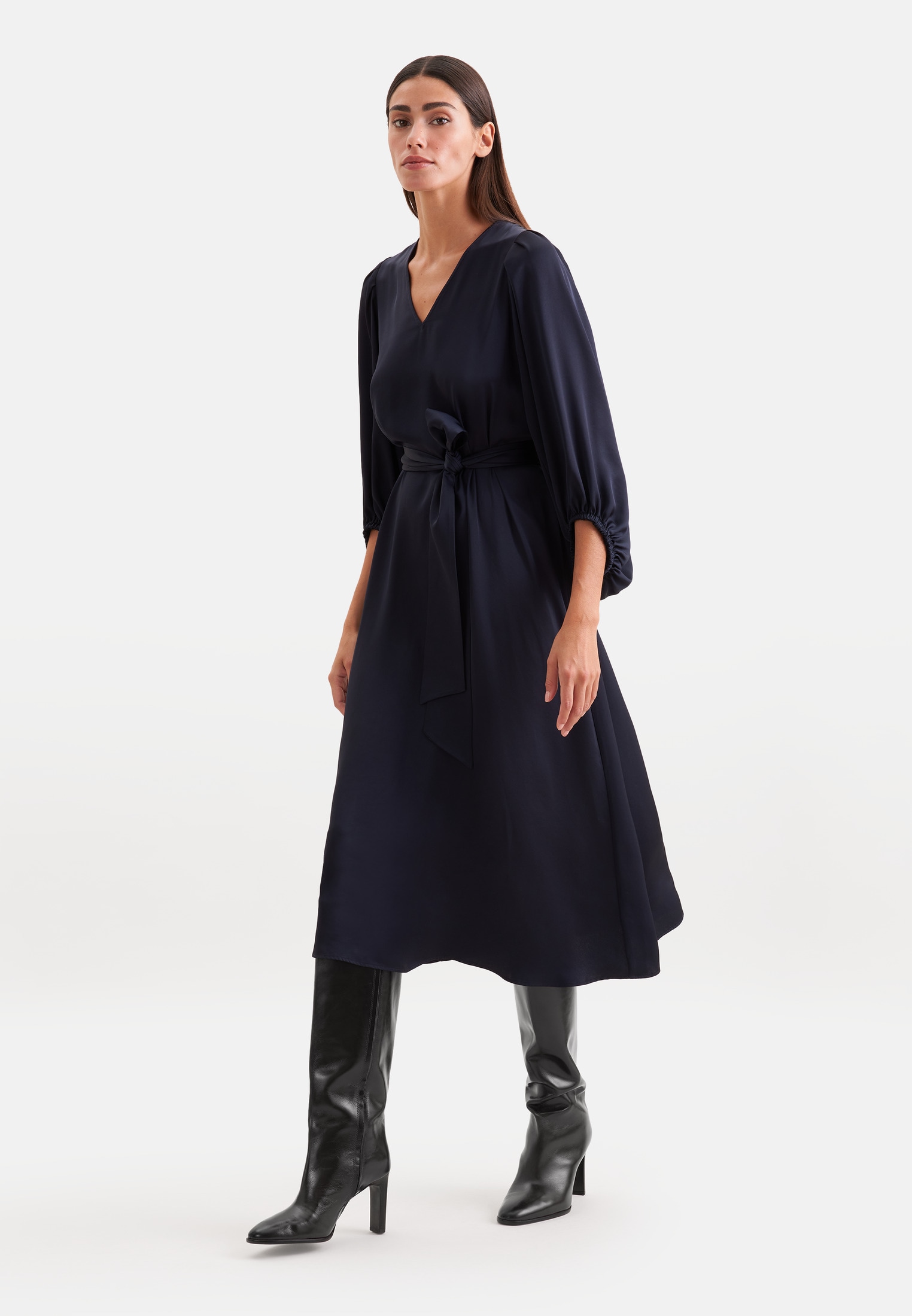 seidensticker Sommerkleid 3/4 V-Neck Uni