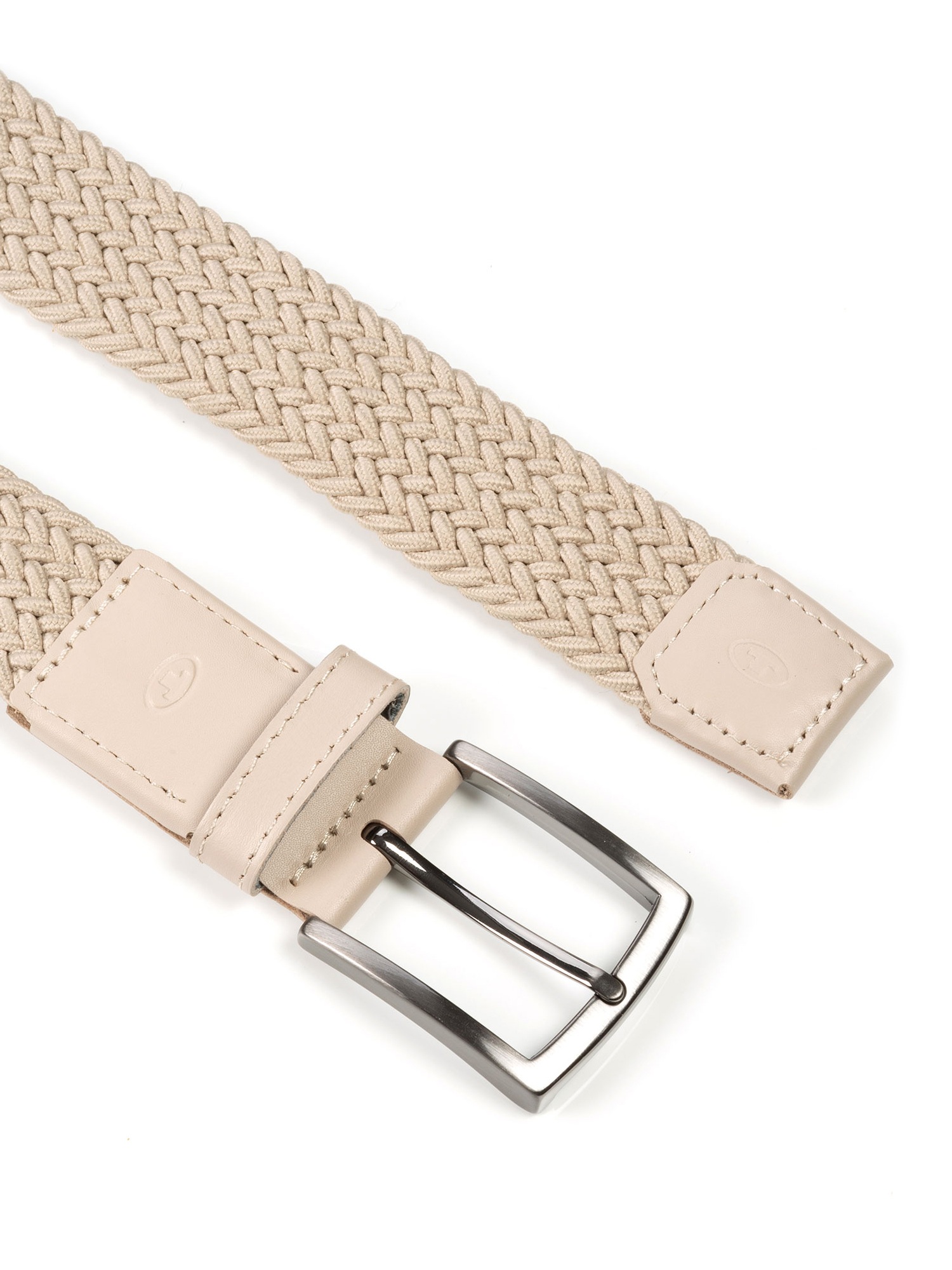 Flechtgürtel TOM TAILOR "TTJAMIE", Herren, Gr. 80, beige, Materialmix, Gürtel, 3,5 cm breiter Flechtgürtel, Casual Look, bis Gr. 120 2