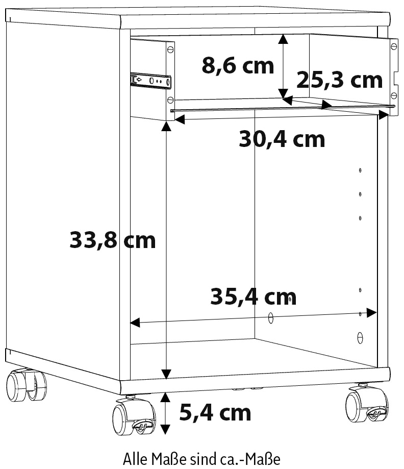 FORTE Rollcontainer »Tempra«