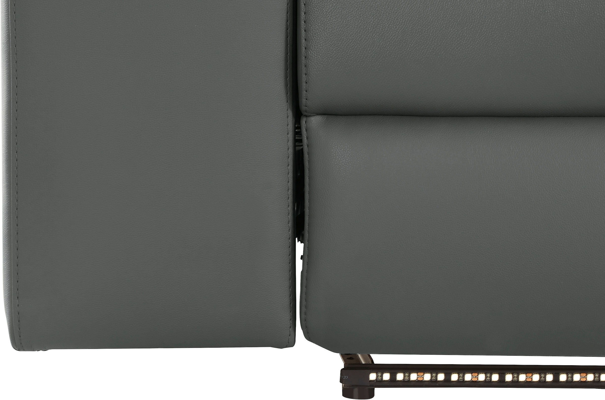 Places of Style Ecksofa »Kilado, L-Form,«, mit Relaxfunktion, verstellbarer Armlehne, Kopfteilverstellung