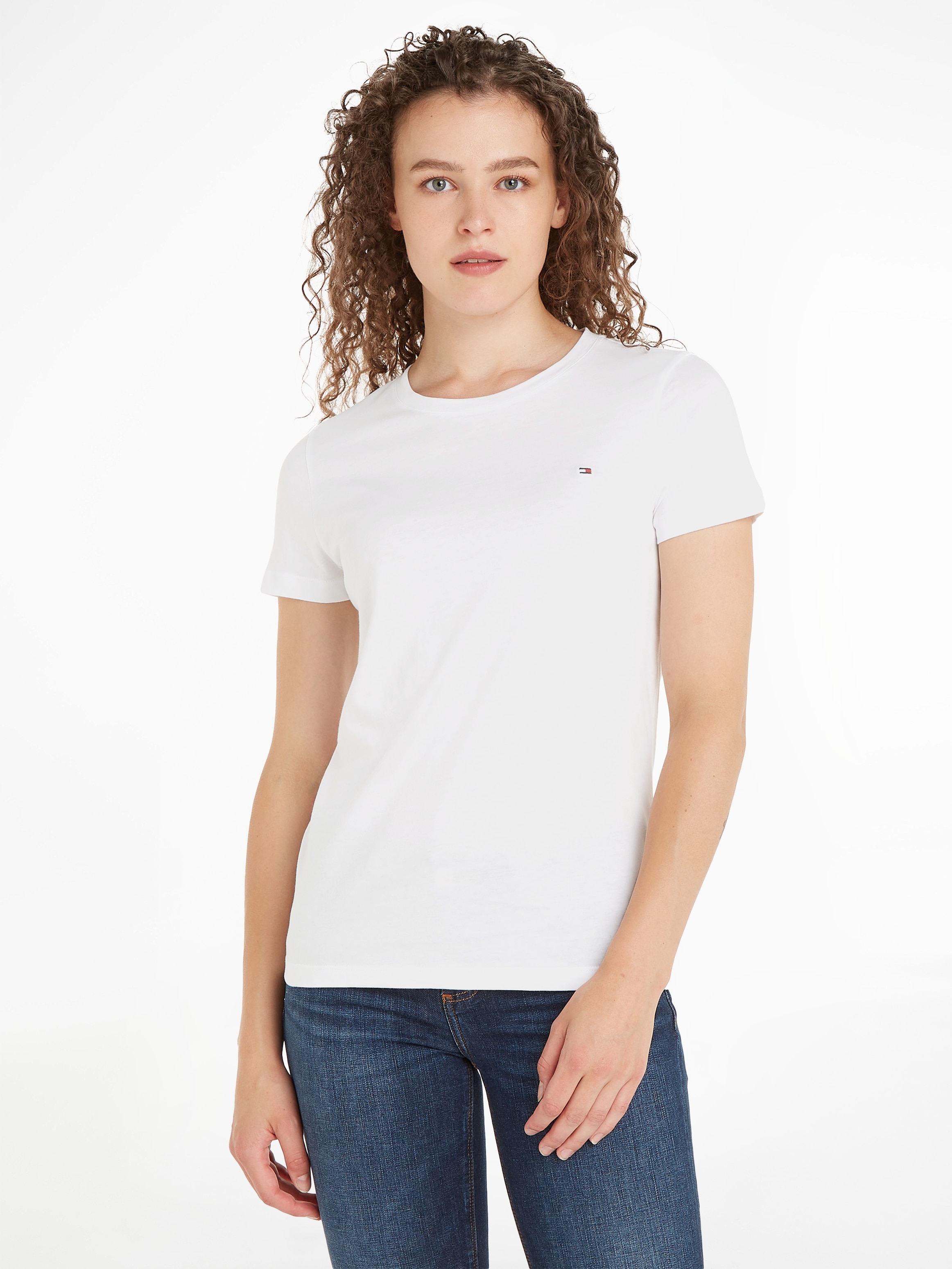 Tommy Hilfiger T-Shirt "HERITAGE CREW NECK TEE", mit Tommy Hilfiger Logo-Fl günstig online kaufen