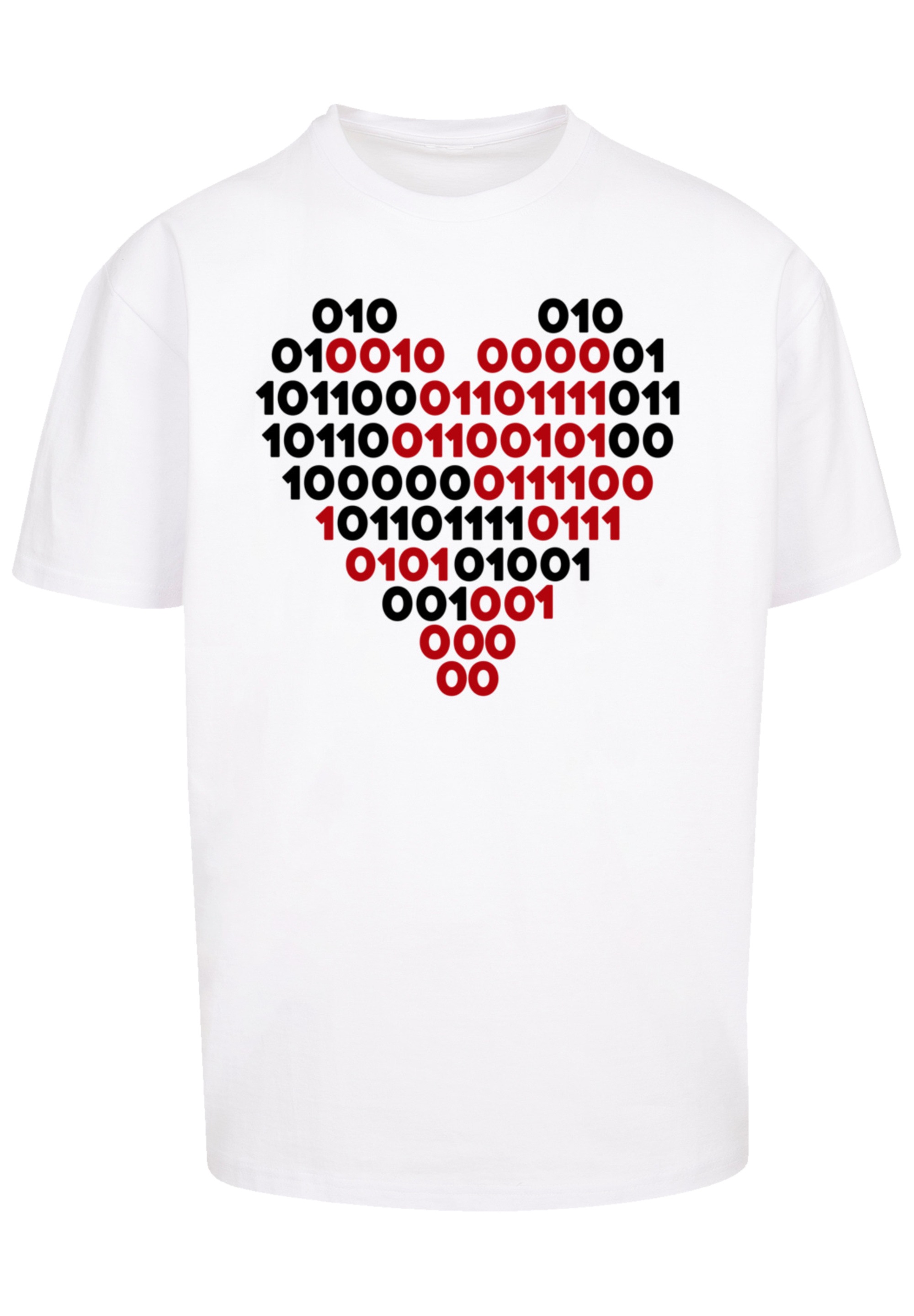 F4NT4STIC T-Shirt »I love you Binary Code Herz«, Premium Qualität