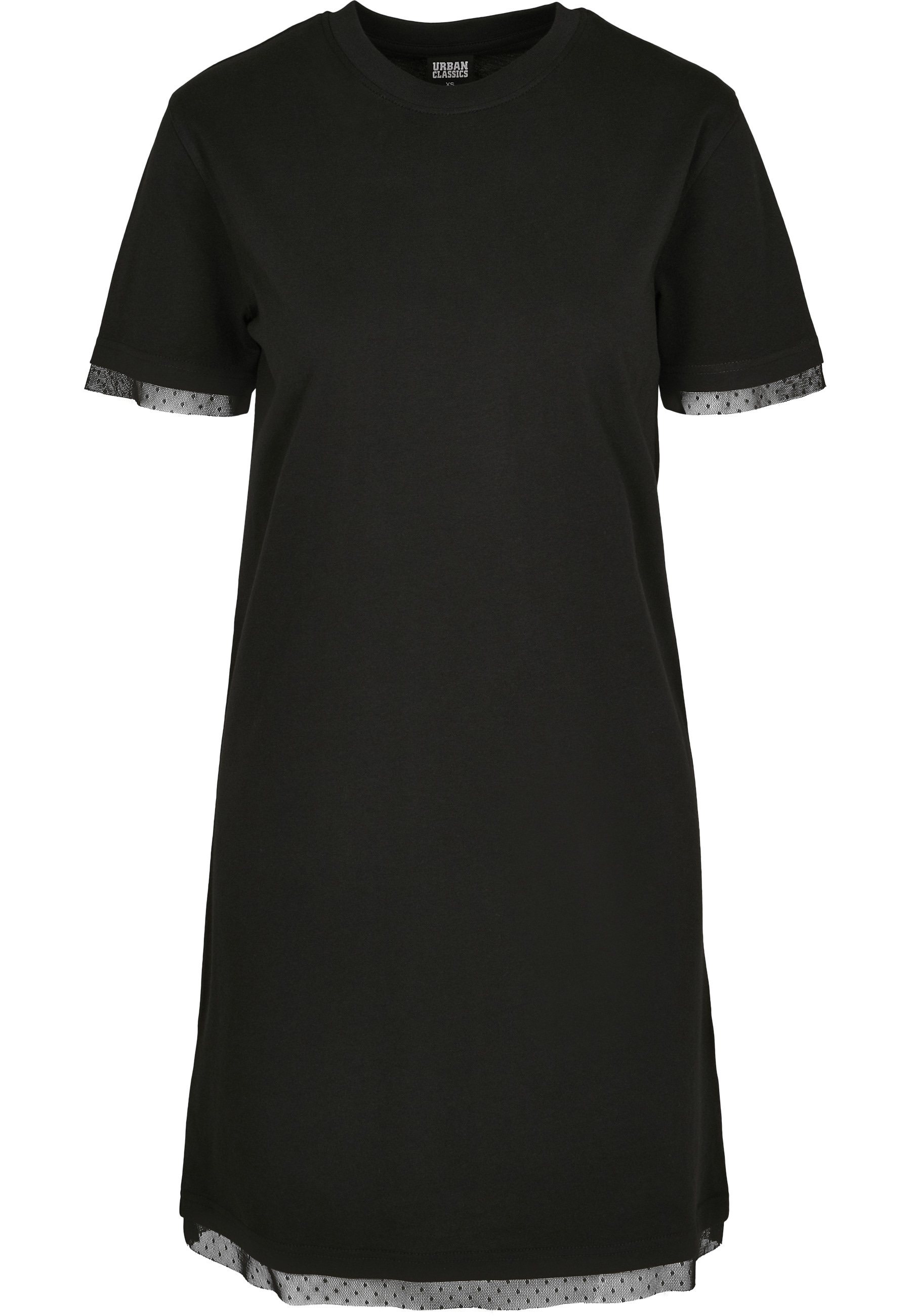 URBAN CLASSICS A-Linien-Kleid "Urban Classics Damen Ladies Boxy Lace Hem Tee Dress" 1 Stk. tlg.