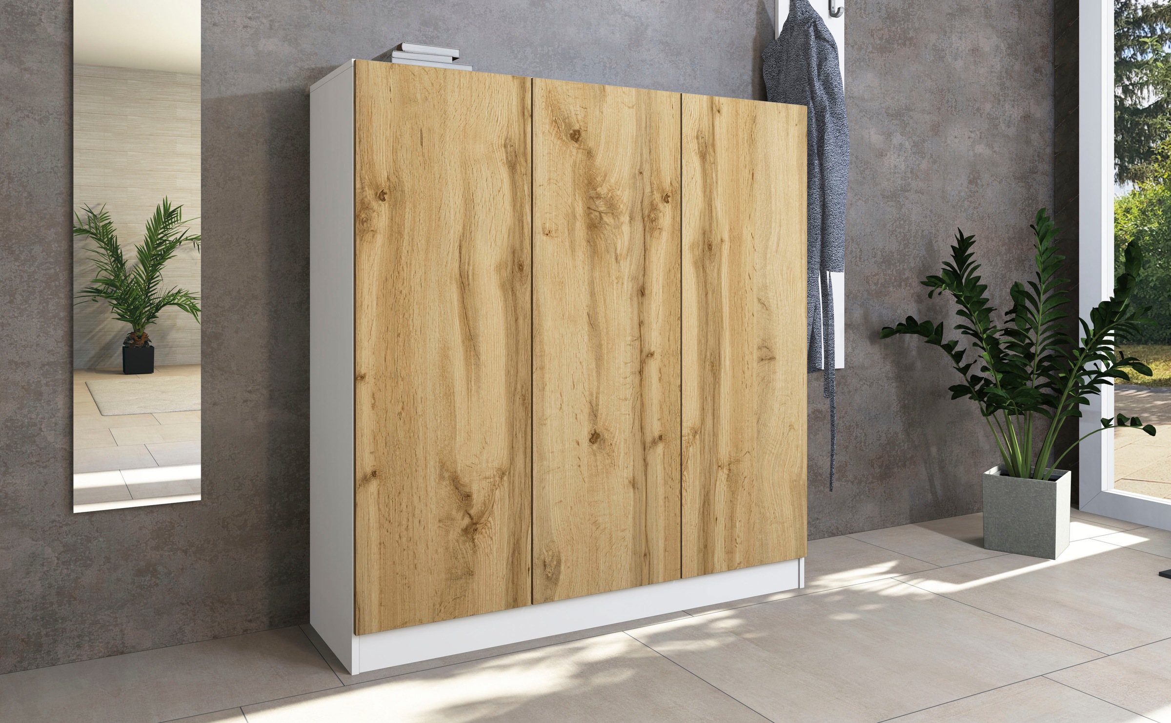 borchardt Möbel "Vaasa, Schuhregal 3-türig mit 12 verstellbaren Fächern" Br günstig online kaufen