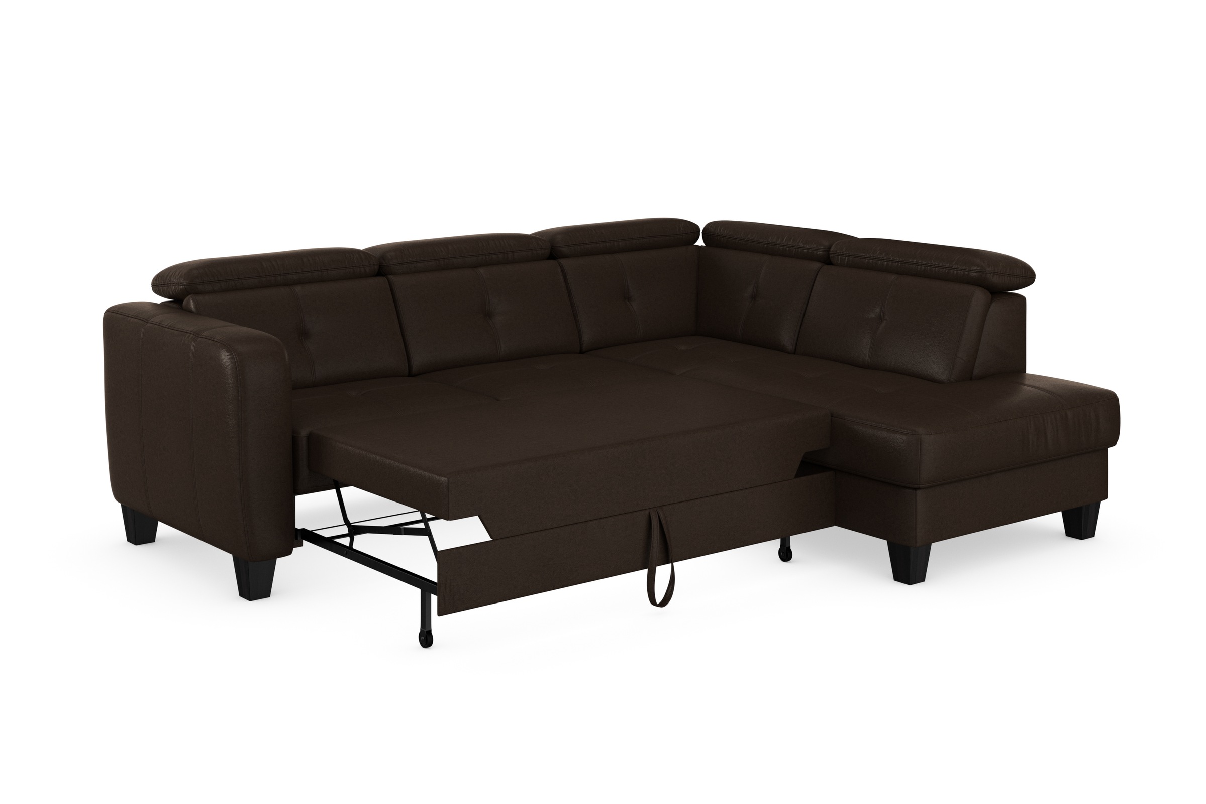 sit&more Ecksofa »Belluci L-Form«, inklusive Federkern, wahlweise mit Bettfunktion und Bettkasten