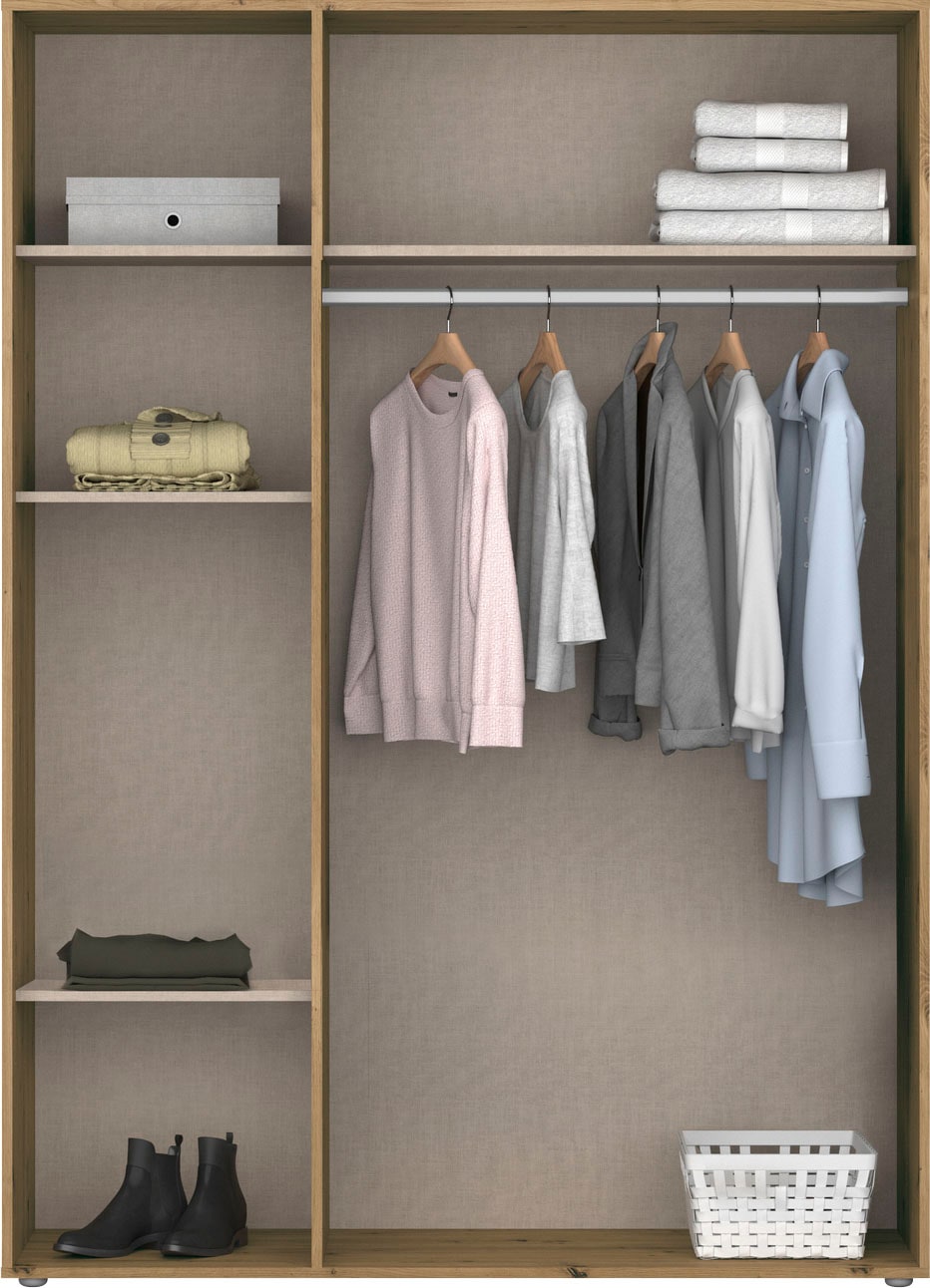 rauch Drehtürenschrank »Voyager Schrank Wäscheschrank Kleiderschrank Garderobe«, mit modernen Griffen in Graumetallic TOPSELLER
