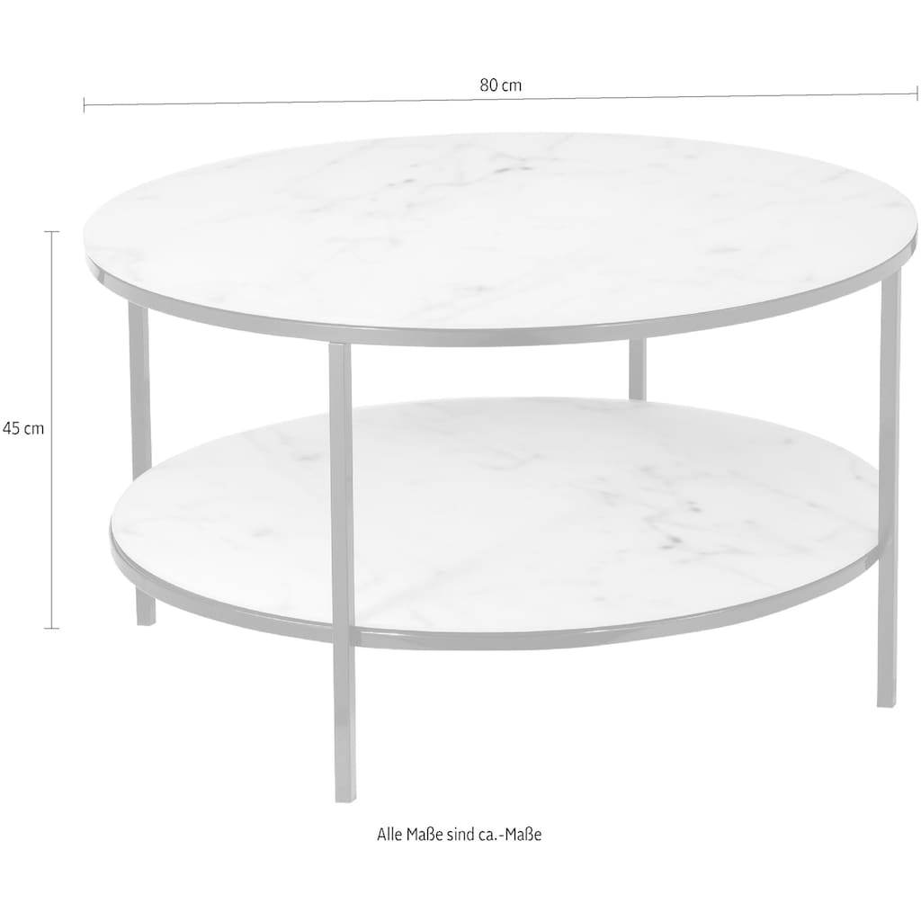 SalesFever Couchtisch, Tischplatten in Marmoroptik