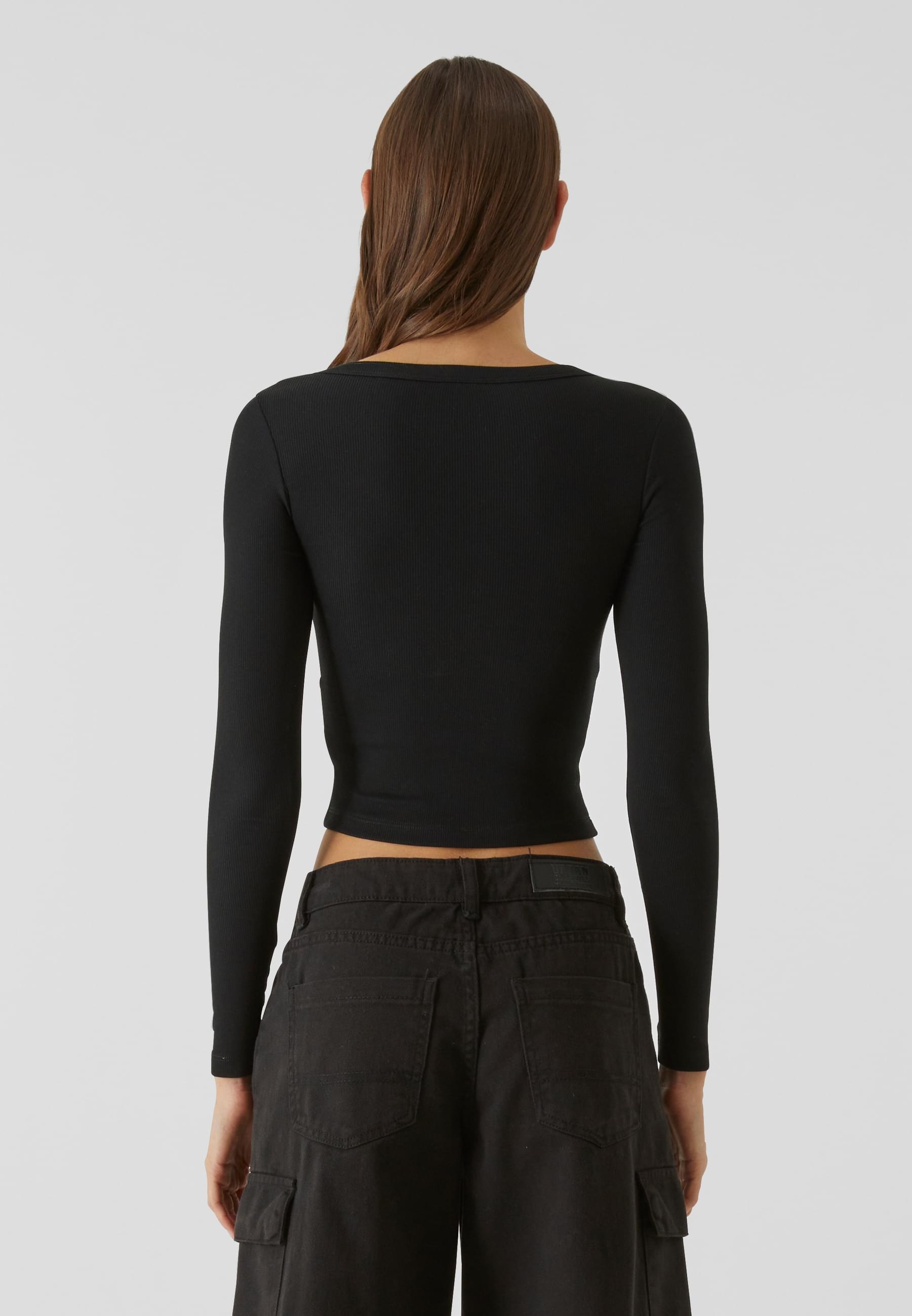 URBAN CLASSICS Longsleeve »Urban Classics Ladies Organic Rib Jersey Wide Neck Longsleeve«, (1 tlg.)
