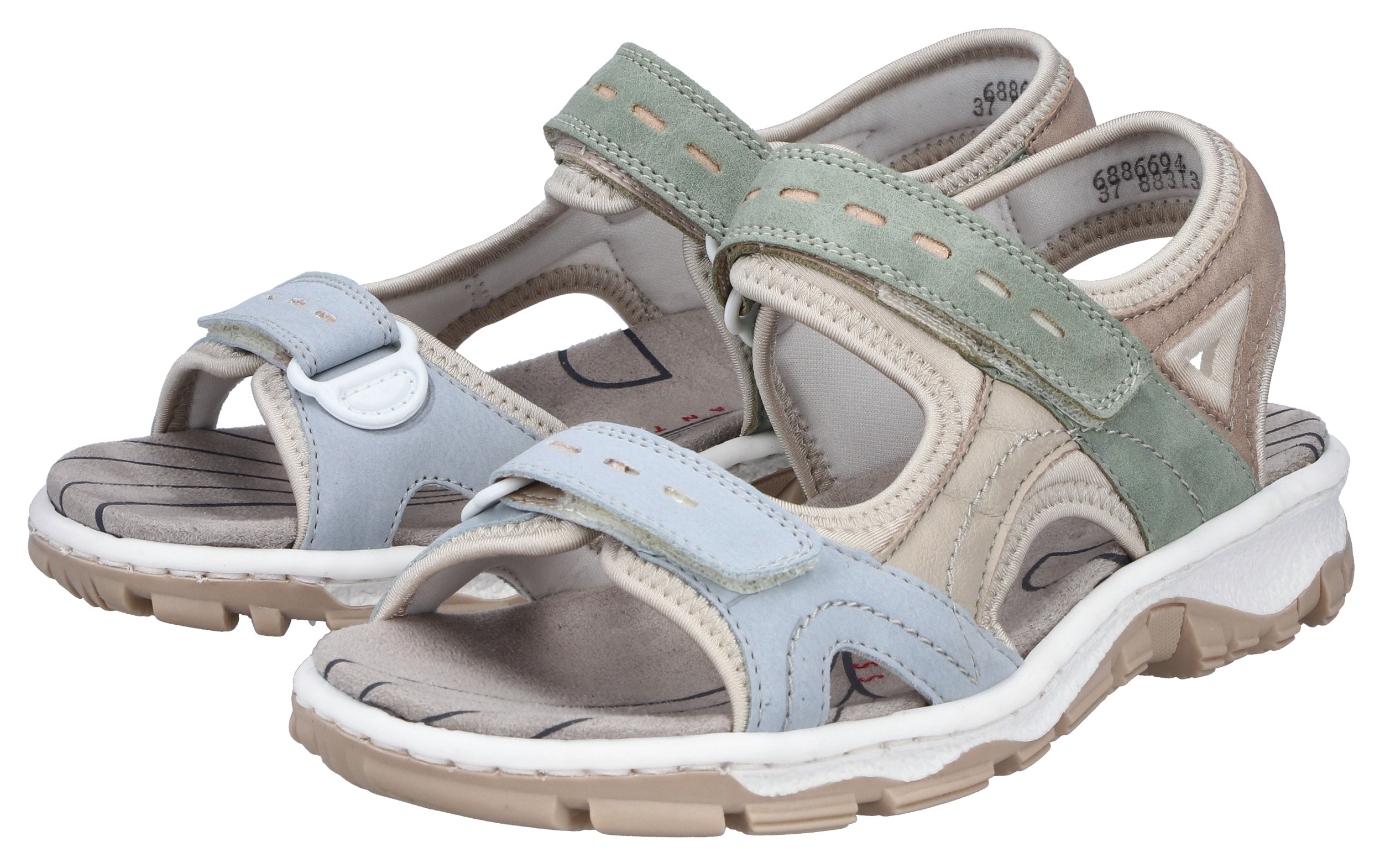 Rieker Sandale Sommerschuh, Sandalette, Outdoorsandale mit Klett