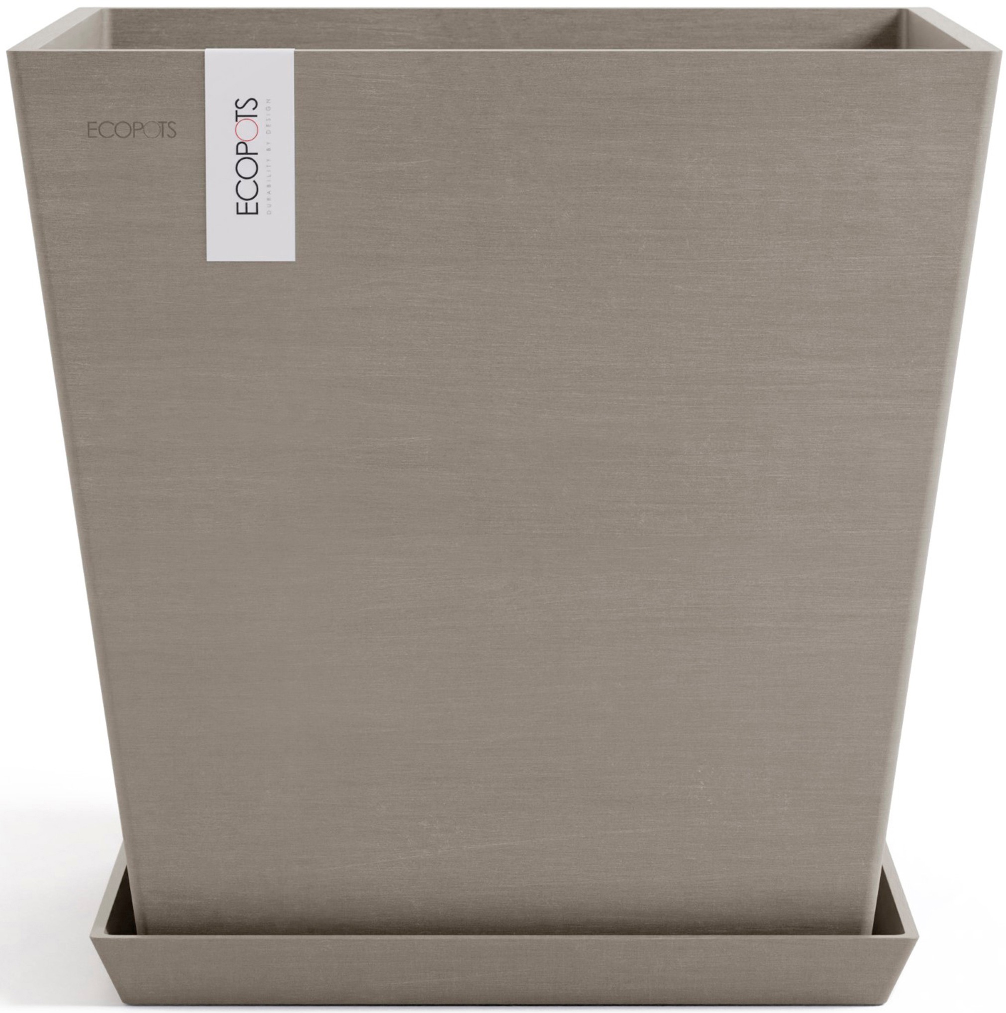 Blumentopf »Rotterdam 45 + Wassersystem Taupe«, für innen und außen: frostsicher,...