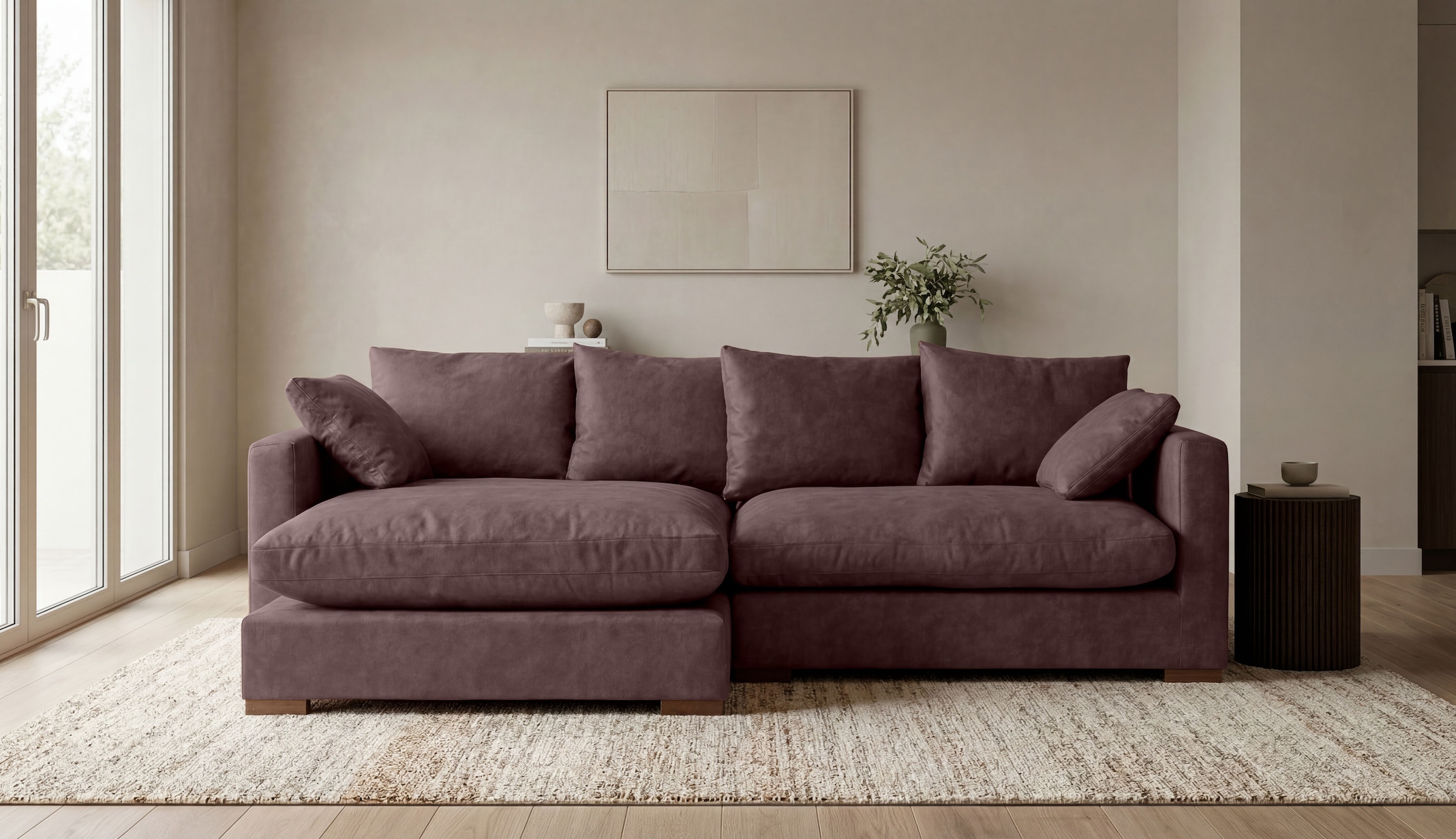 OTTO home Ecksofa »Coray« Breite 266 cm, extra weich und kuschelig, mit Federn und Daunen