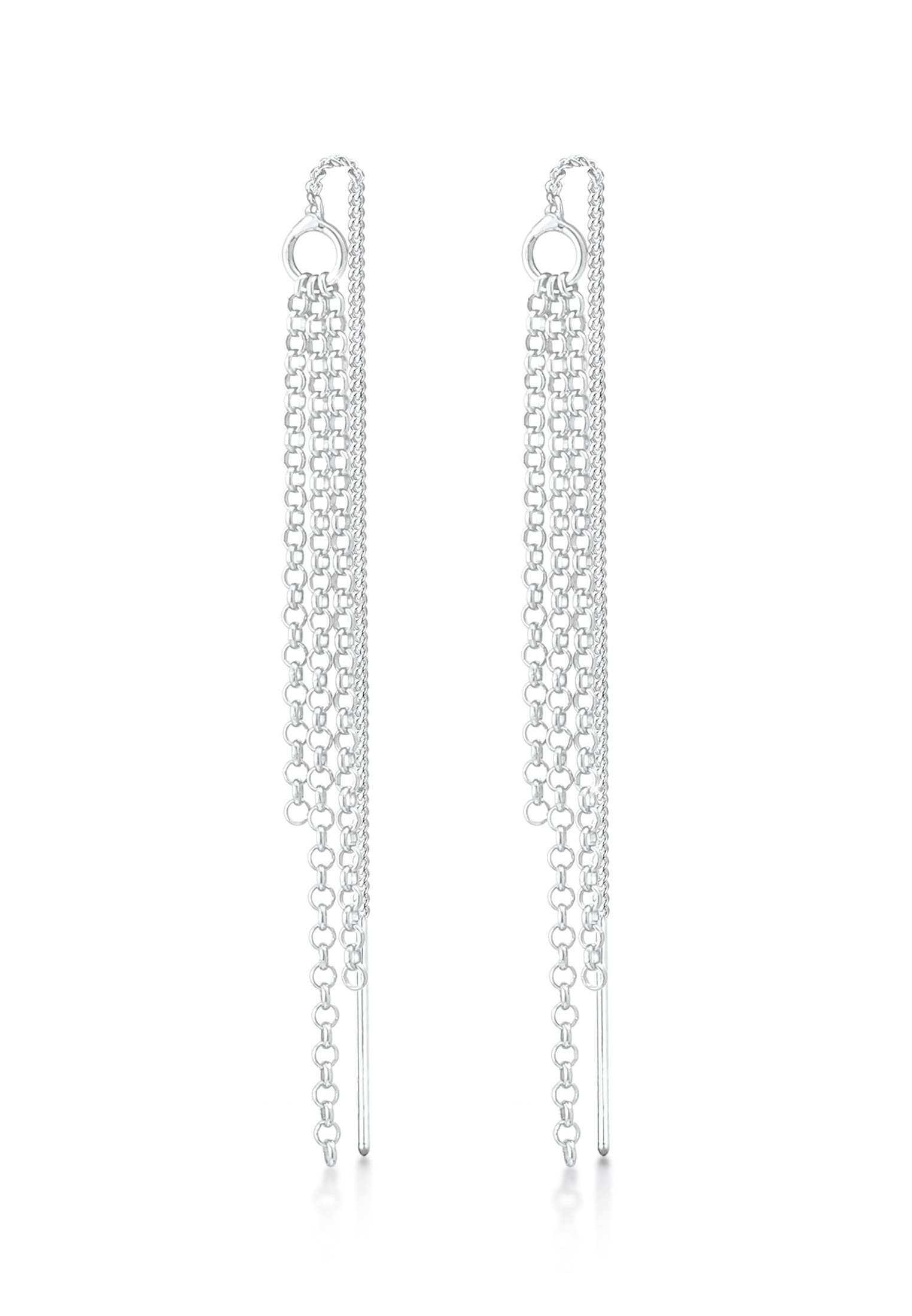 Paar Ohrhänger »Durchzieher Ketten Style Elegant 925 Silber«