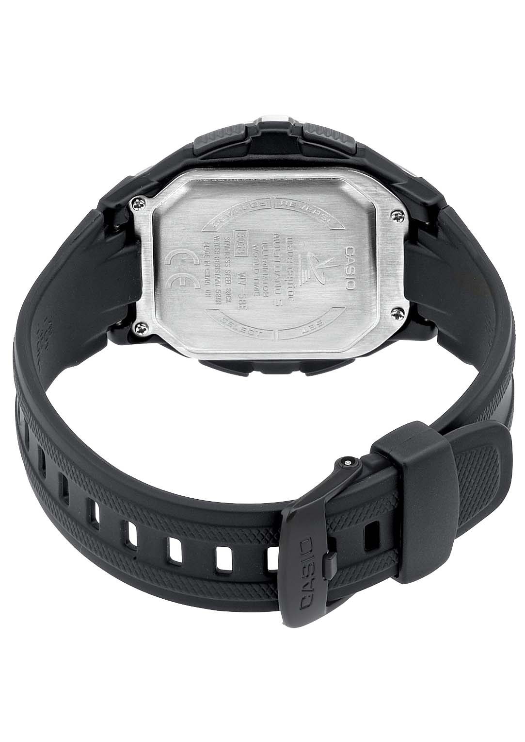 Casio Funk Funkchronograph, Quarzuhr, Armbanduhr, Herrenuhr, Funkuhr, Digitaluhr, Resinarmband