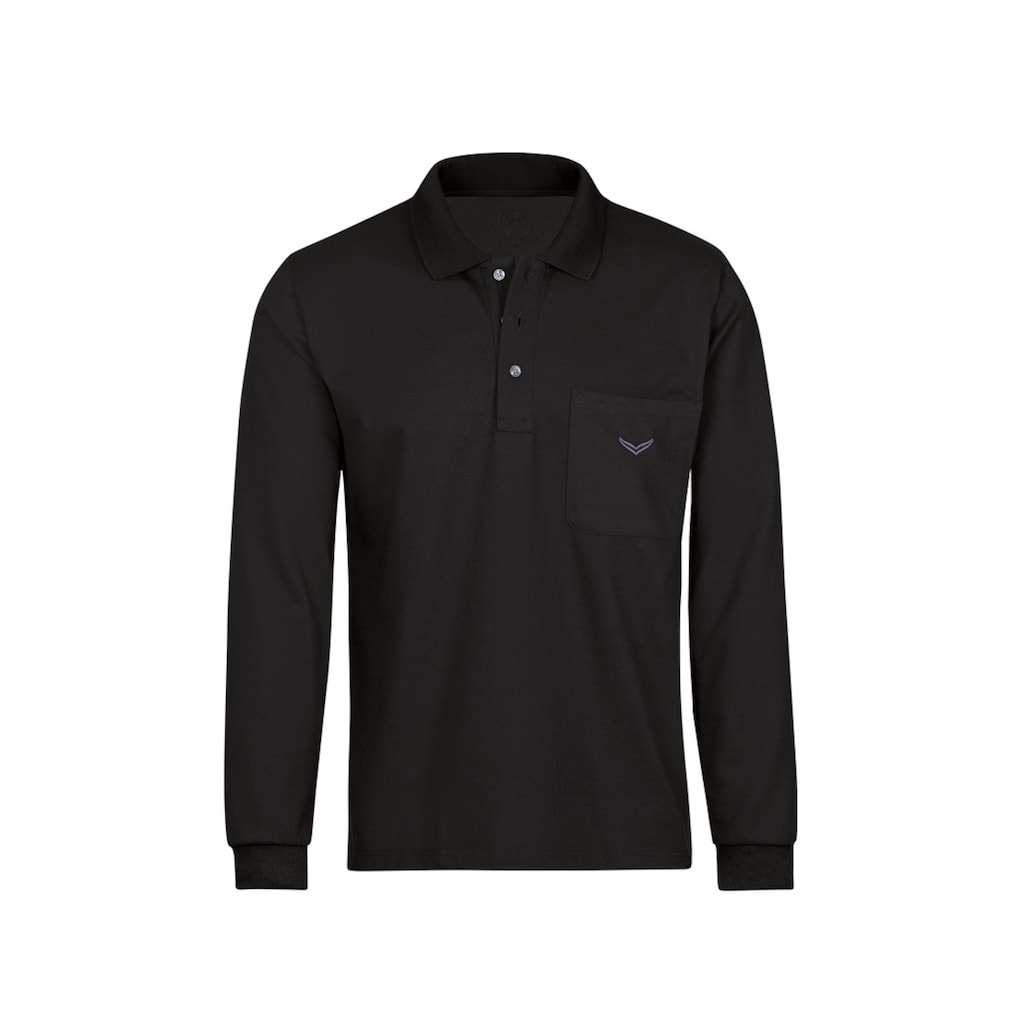 Trigema Poloshirt »TRIGEMA Langarm Poloshirt aus Baumwolle«, (1 tlg.)