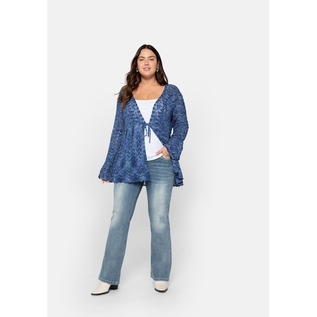 sheego by Joe Browns Cardigan »Große Größen«, mit Wellensaumkante kaufen |  BAUR