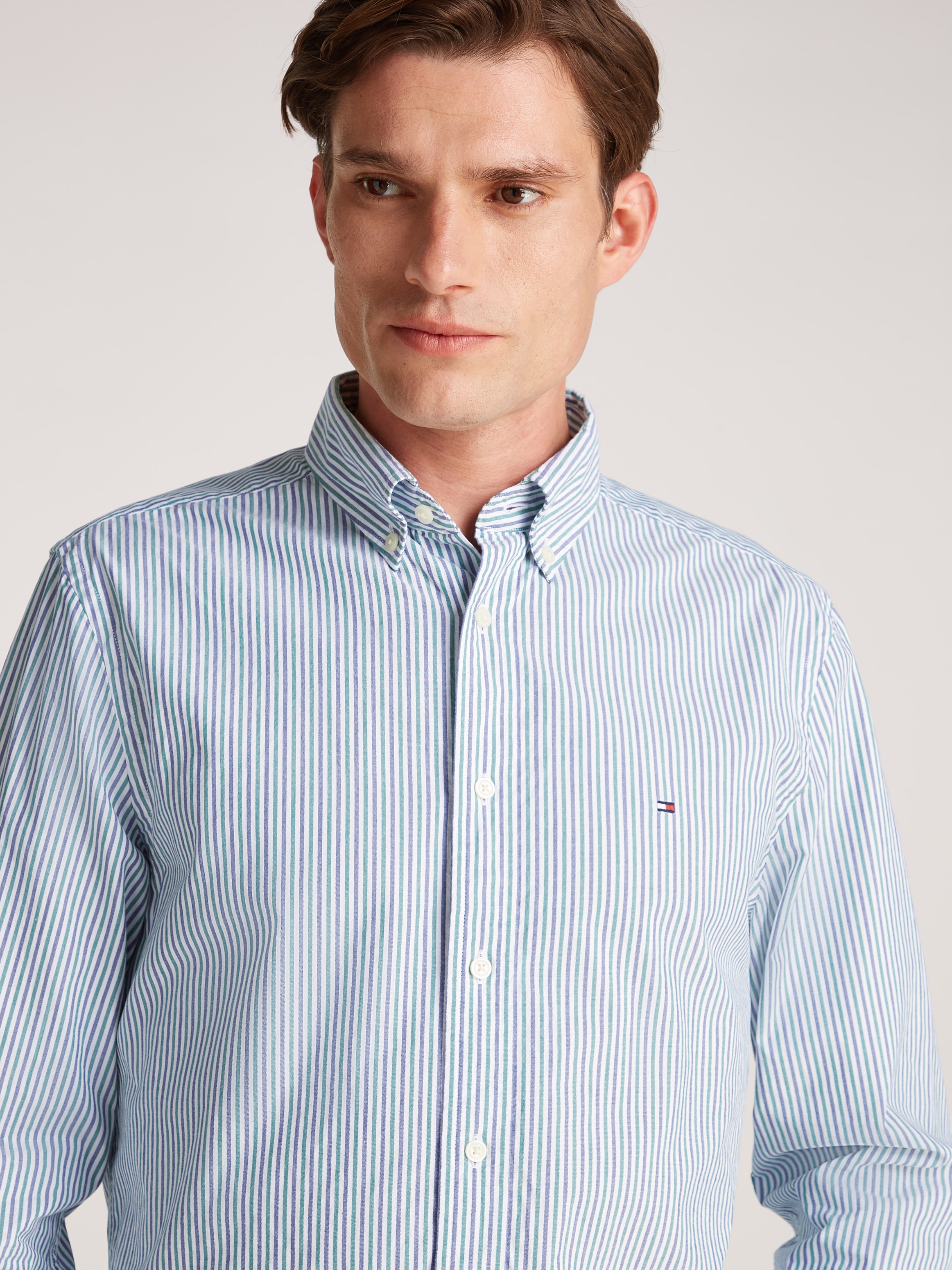 Tommy Hilfiger Langarmhemd »FLEX POPLIN CLASSIC STP RF SHIRT«, mit Sreifenmuster