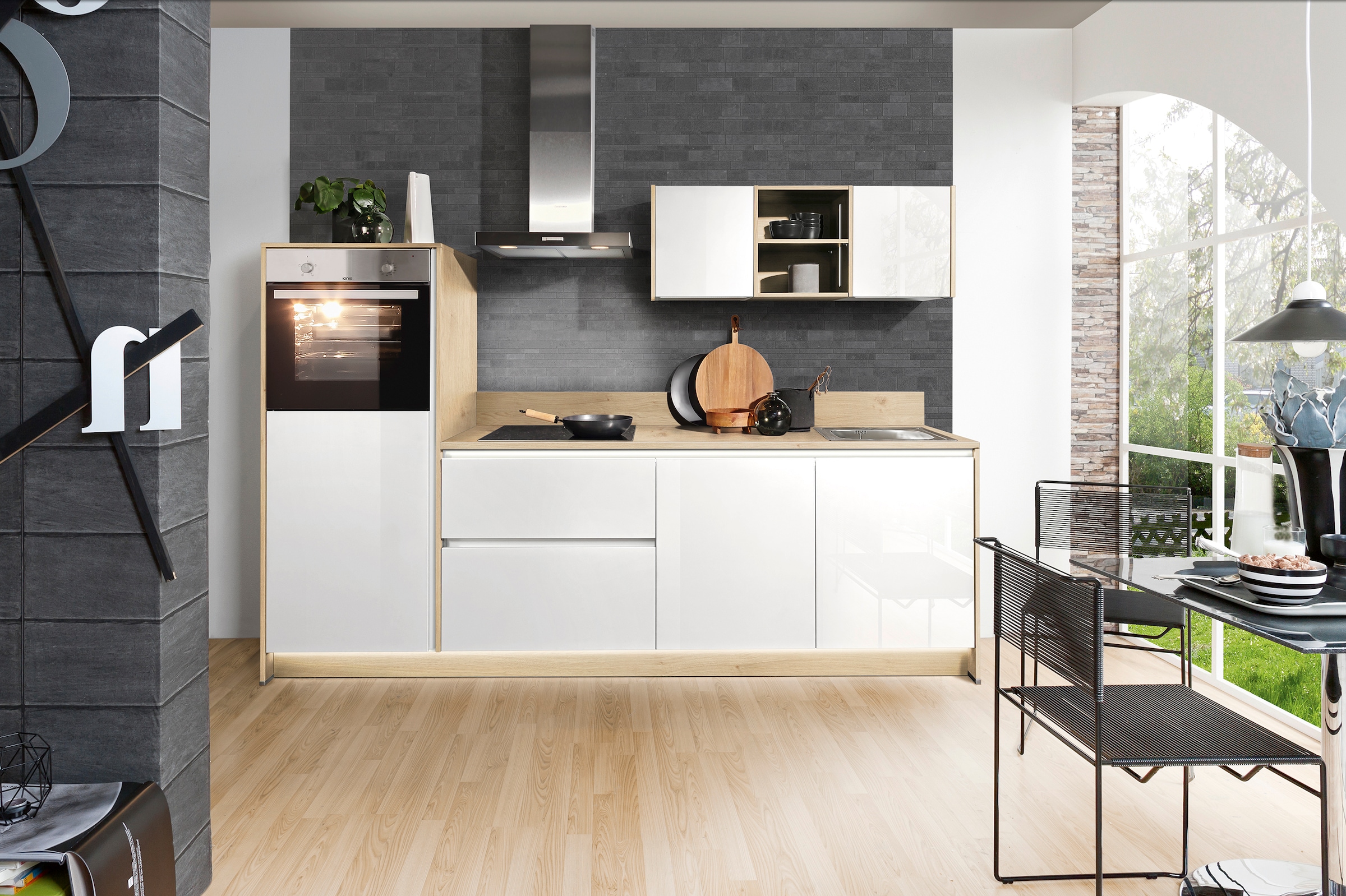 KOCHSTATION Küche "KS-Sakura, vormontiert, mit Vollauszügen und höhenverste günstig online kaufen