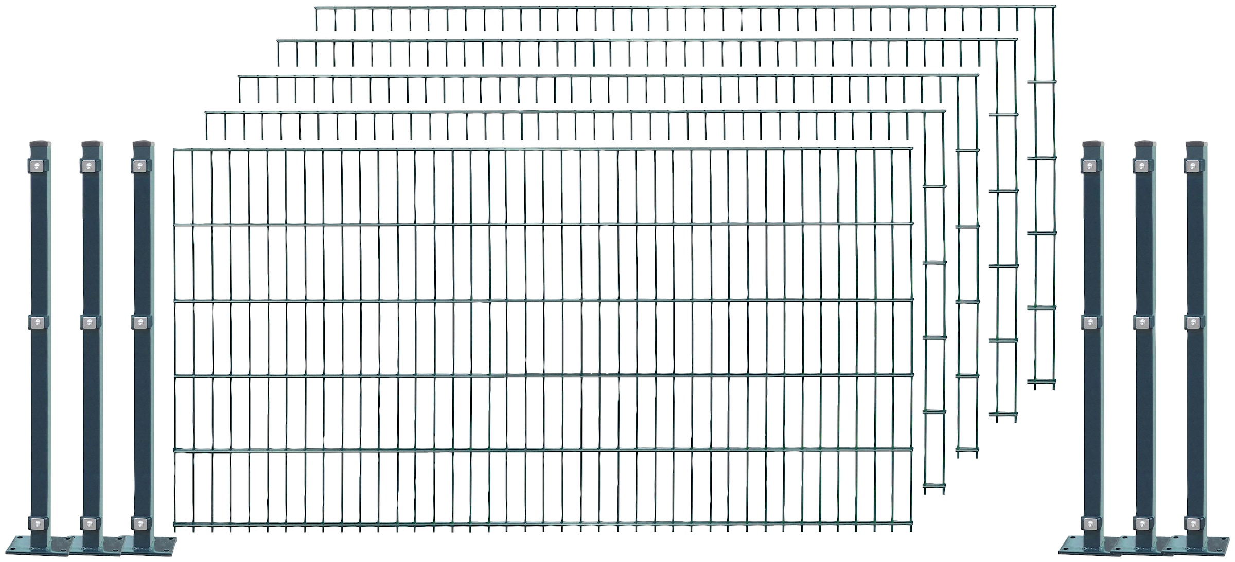 Arvotec Doppelstabmattenzaun »EASY 103 zum Aufschrauben«, Zaunhöhe 103 cm, Zaunlänge 2 - 60 m